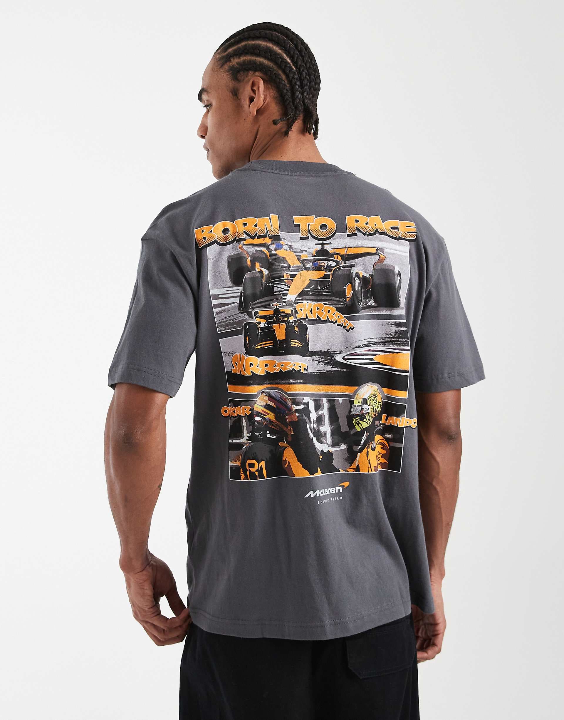 Hollister mclaren graphic T-shirt in gray