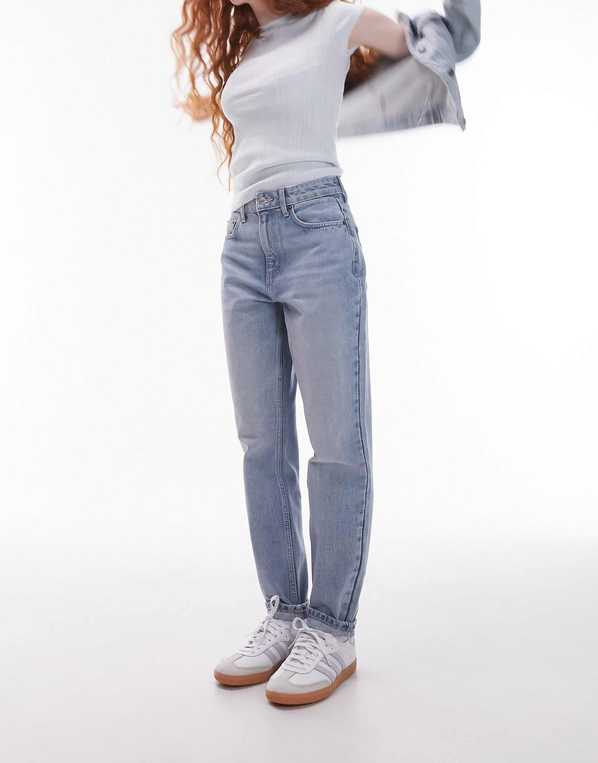 Topshop Original Mom high rise jean in bleach