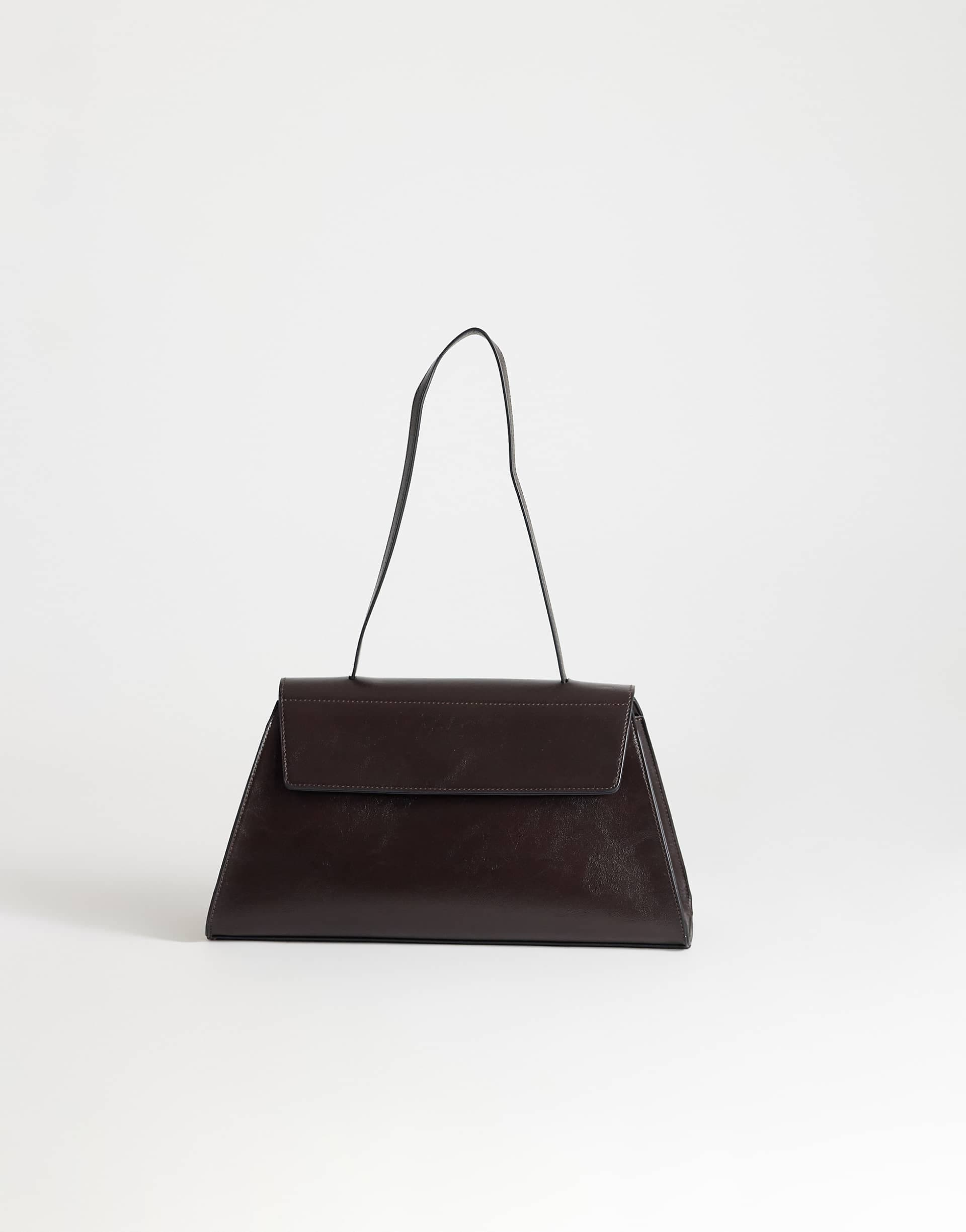 Topshop Stevey medium shoulder bag in chocolate