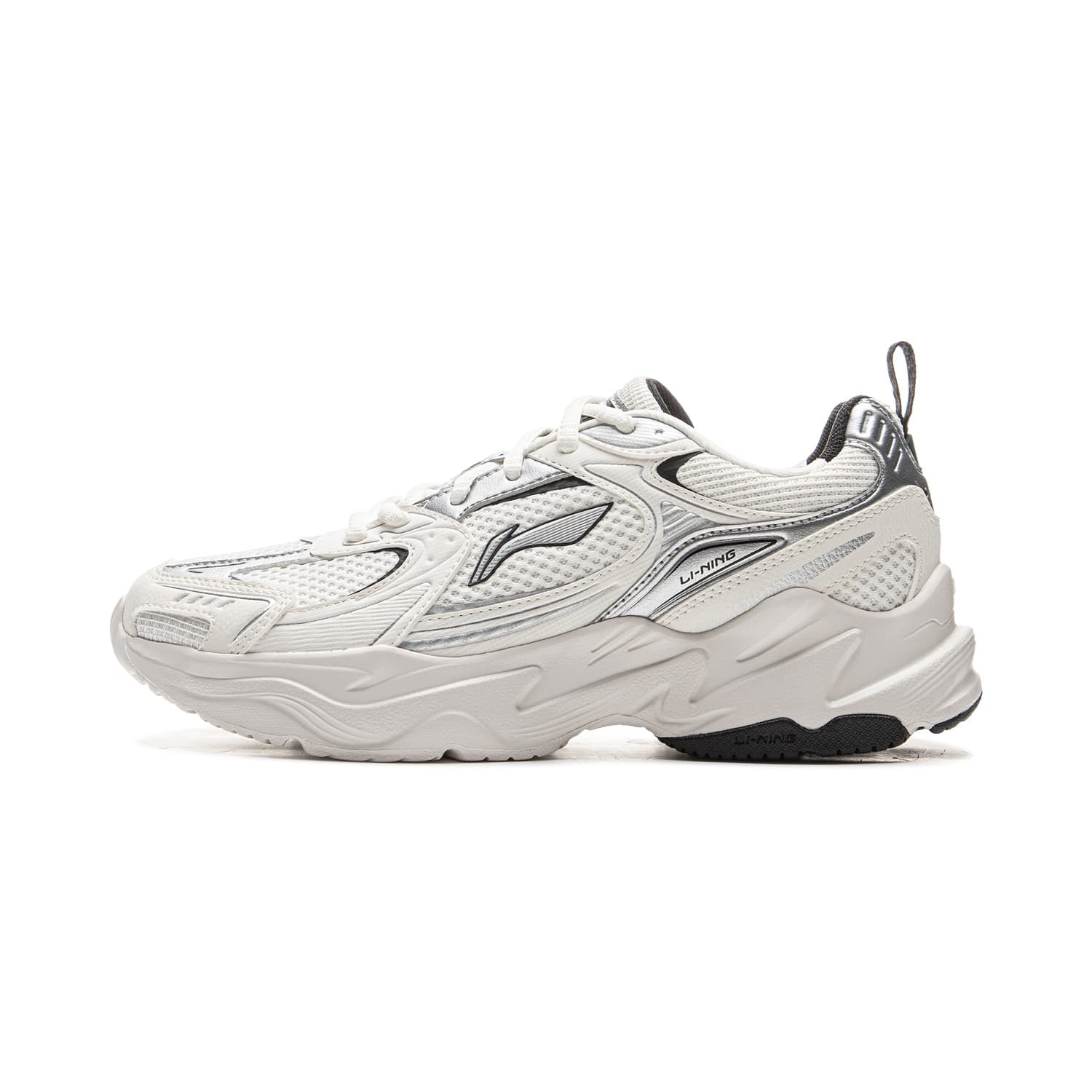 LiNing Meteor 2K Cushioning Slip Resistant And Abrasion Resistant Low Top Running Shoes Women's White Silver