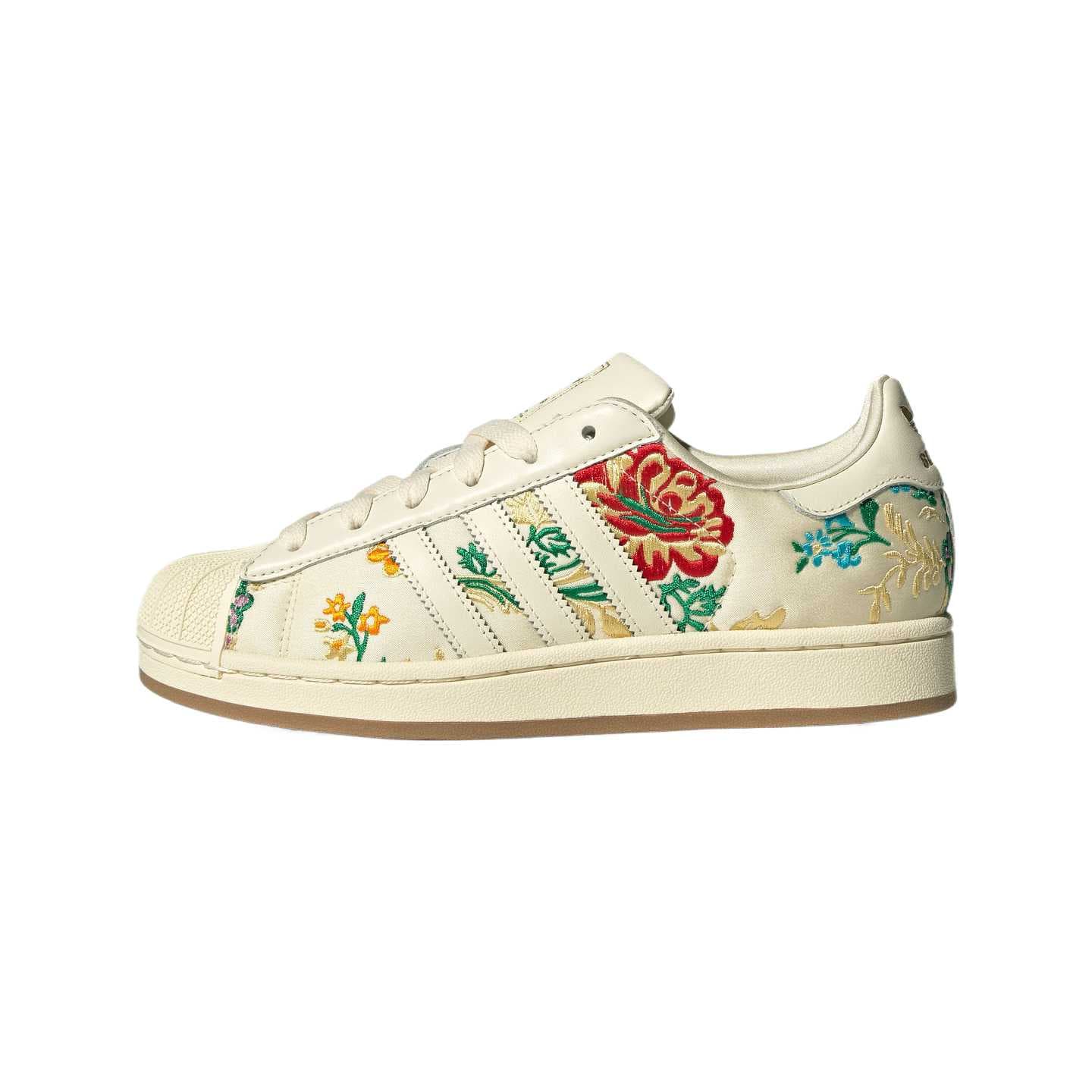 adidas originals Superstar 2 Three Stripes Series Casual Comfort Classic Versatile Low-Top Skate Shoes Women's Cream White