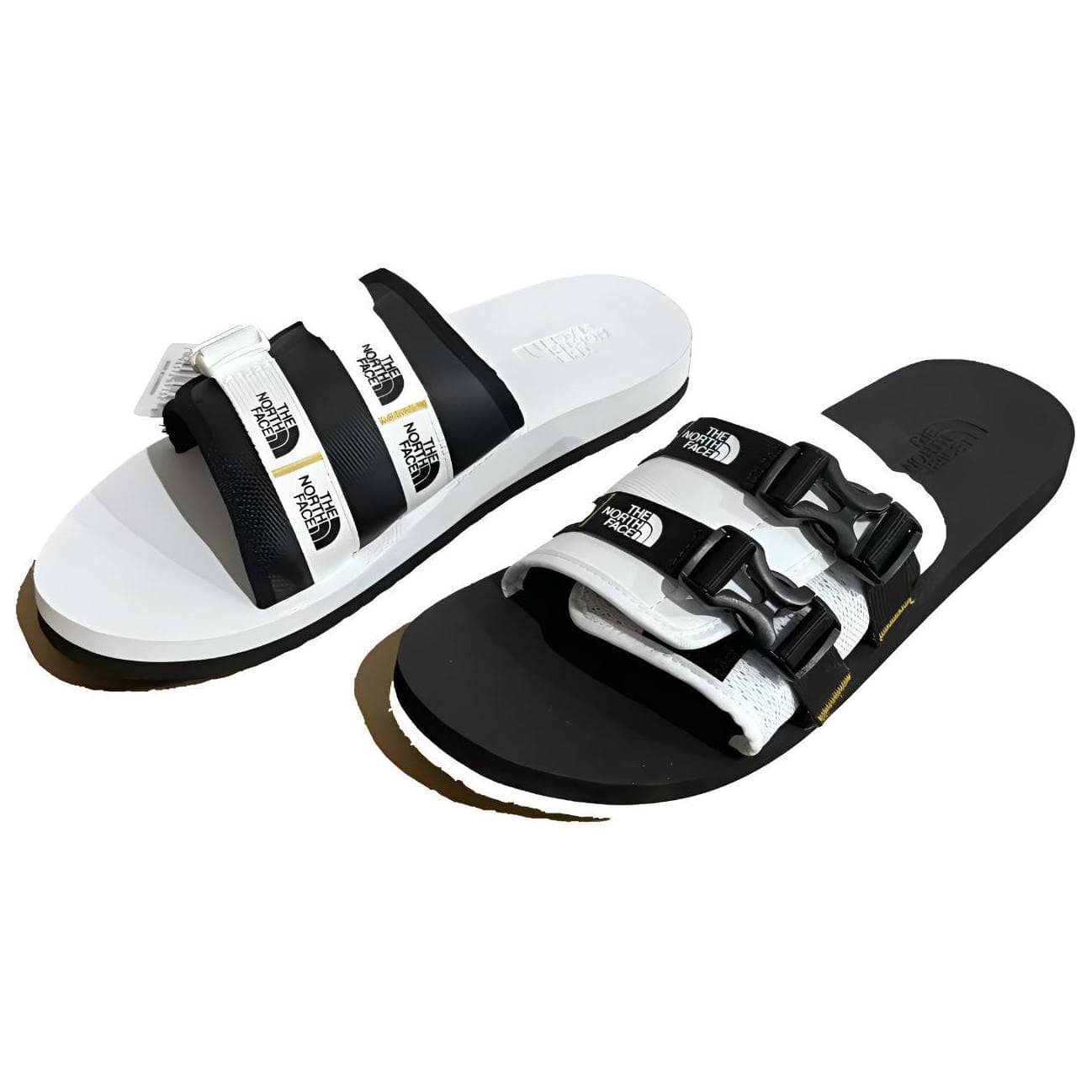 THE NORTH FACE Comfort Casual Anti-Slip Slide Sandals Men's Black & White