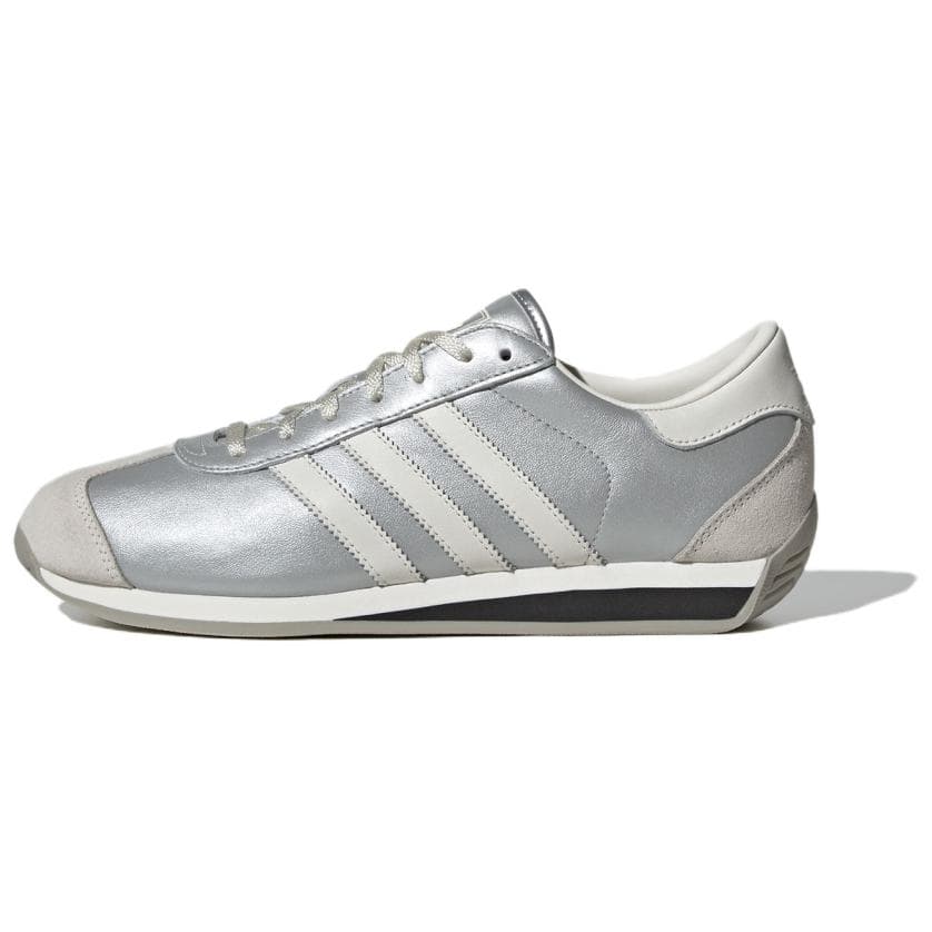 adidas Originals Country 2 Fashion Versatile Y2K Retro Running Shoes Non-Slip Wear-Resistant Low-Top Running Shoes Unisex Silver