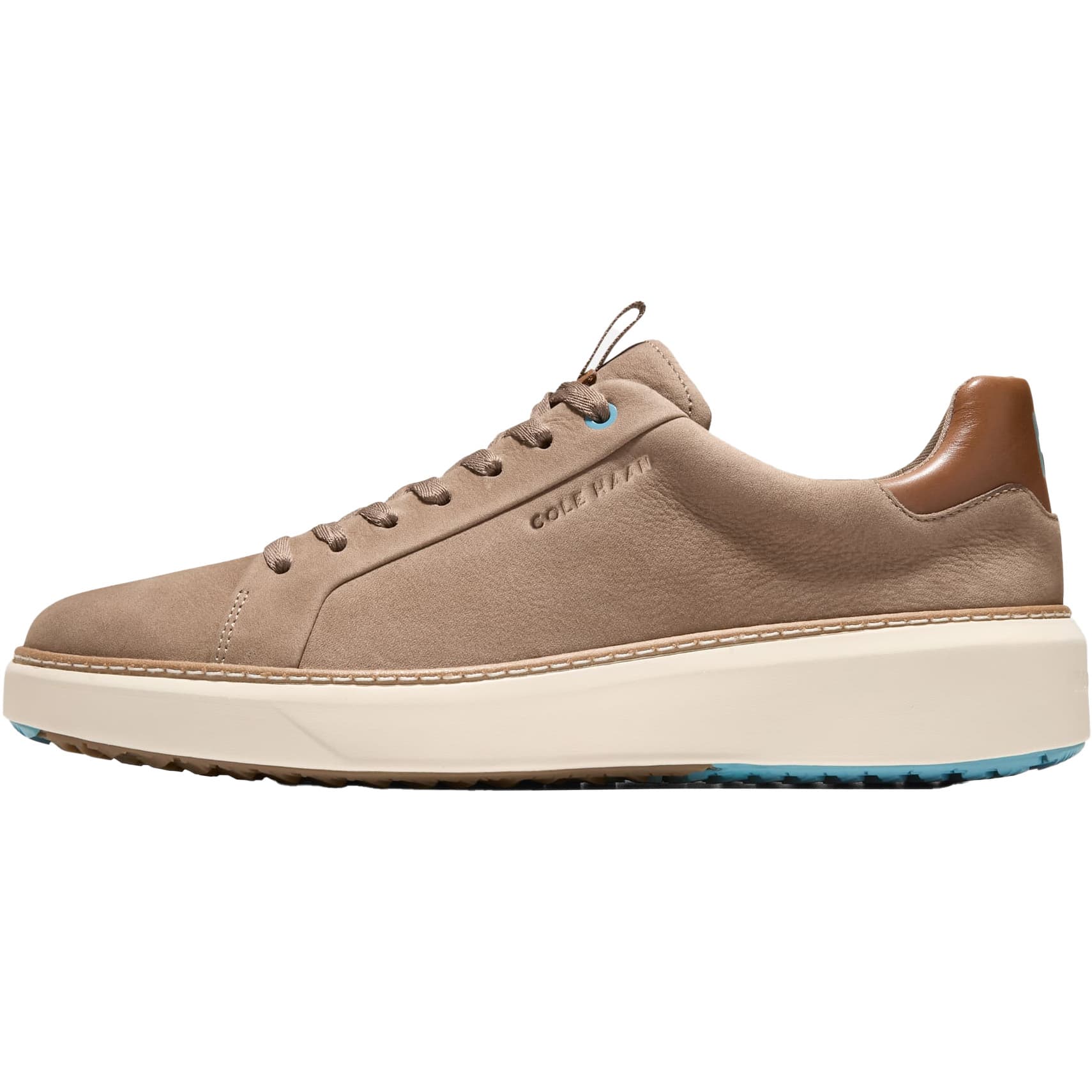 COLE HAAN Casual Skate Shoes GRANDPRO Series Cow Leather Retro High Street Comfort Commute Fashion Cushioned Wear-Resistant Low-Top Skate Shoes Men's Light Brown