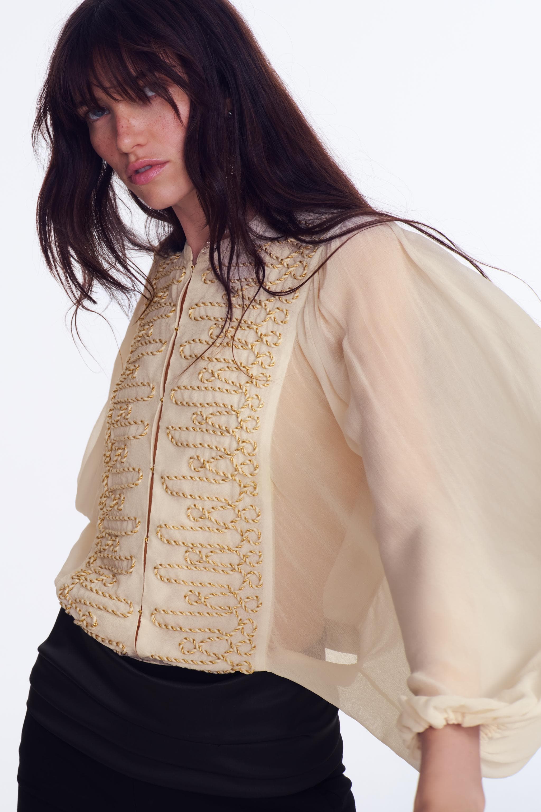 ZW COLLECTION ROMANTIC FROG FASTENING SHIRT