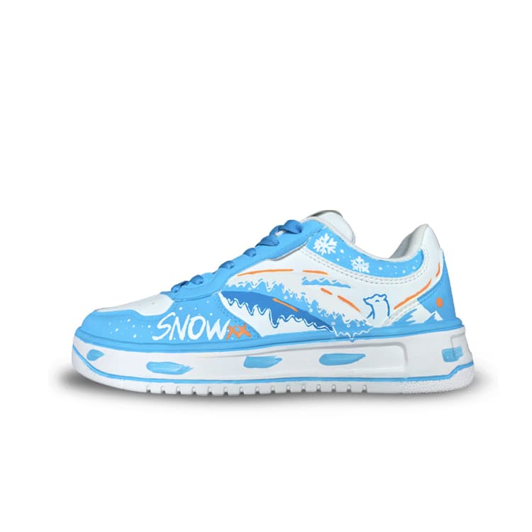 Anta Slip Resistant Cushioning Low Top Skateboard Shoes Men's Blue White
