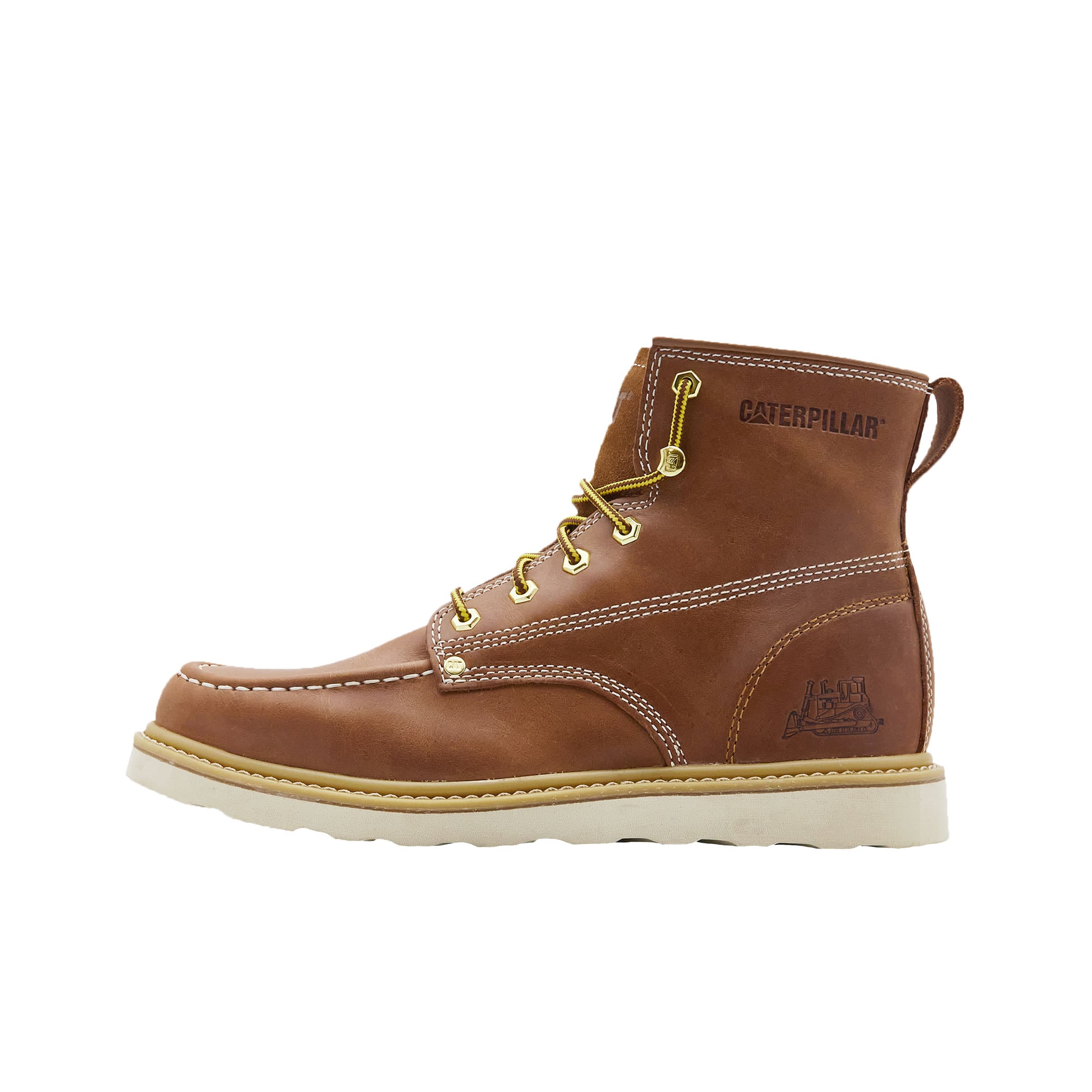 CAT Caterpillar Vintage Outdoor Boots Casual Sports Fashion Shoes Ankle Length Shoes Men's Brown Yellow