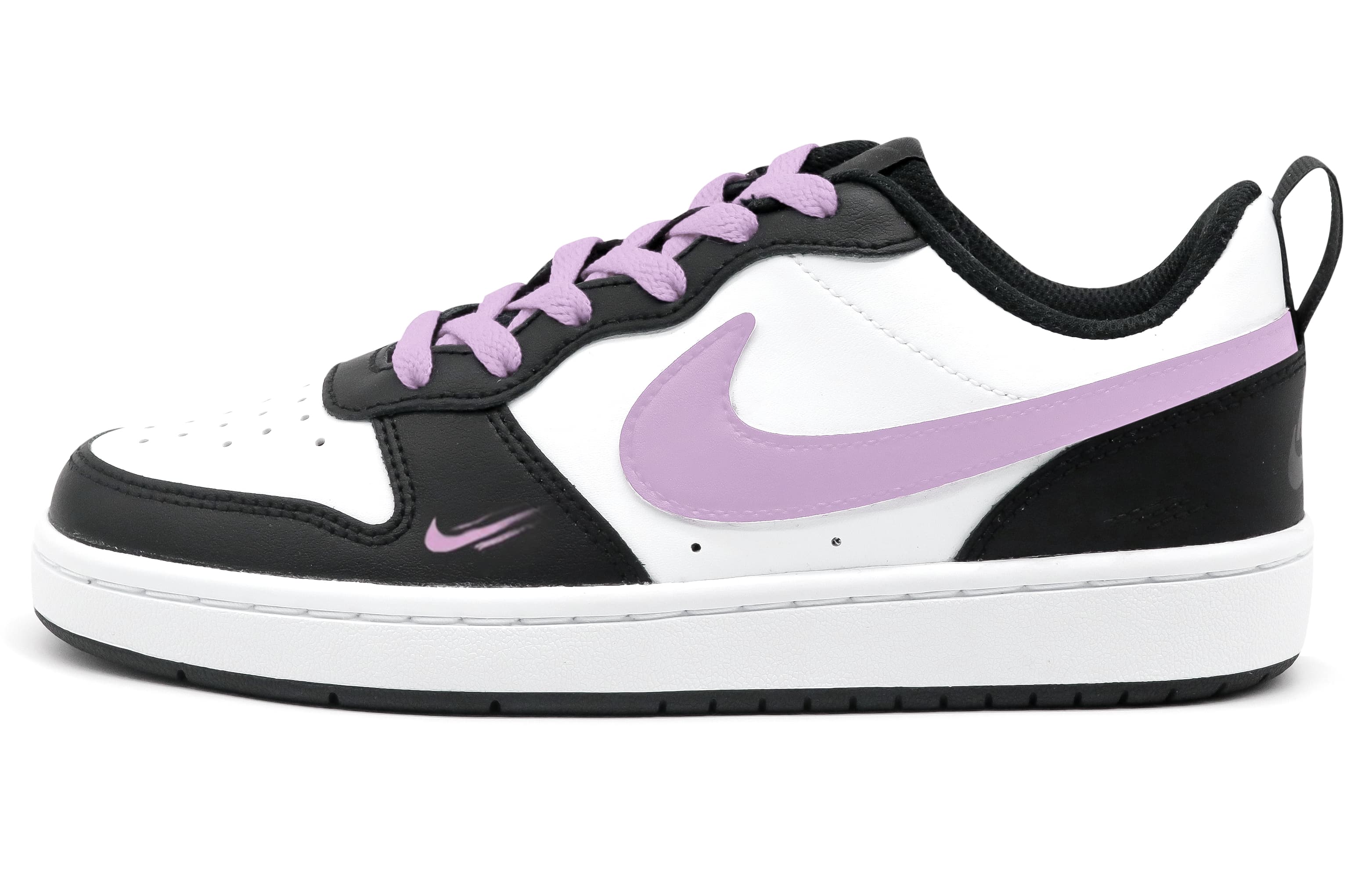Nike Court Borough Skateboard Shoes Women's Low-Top Black/Purple