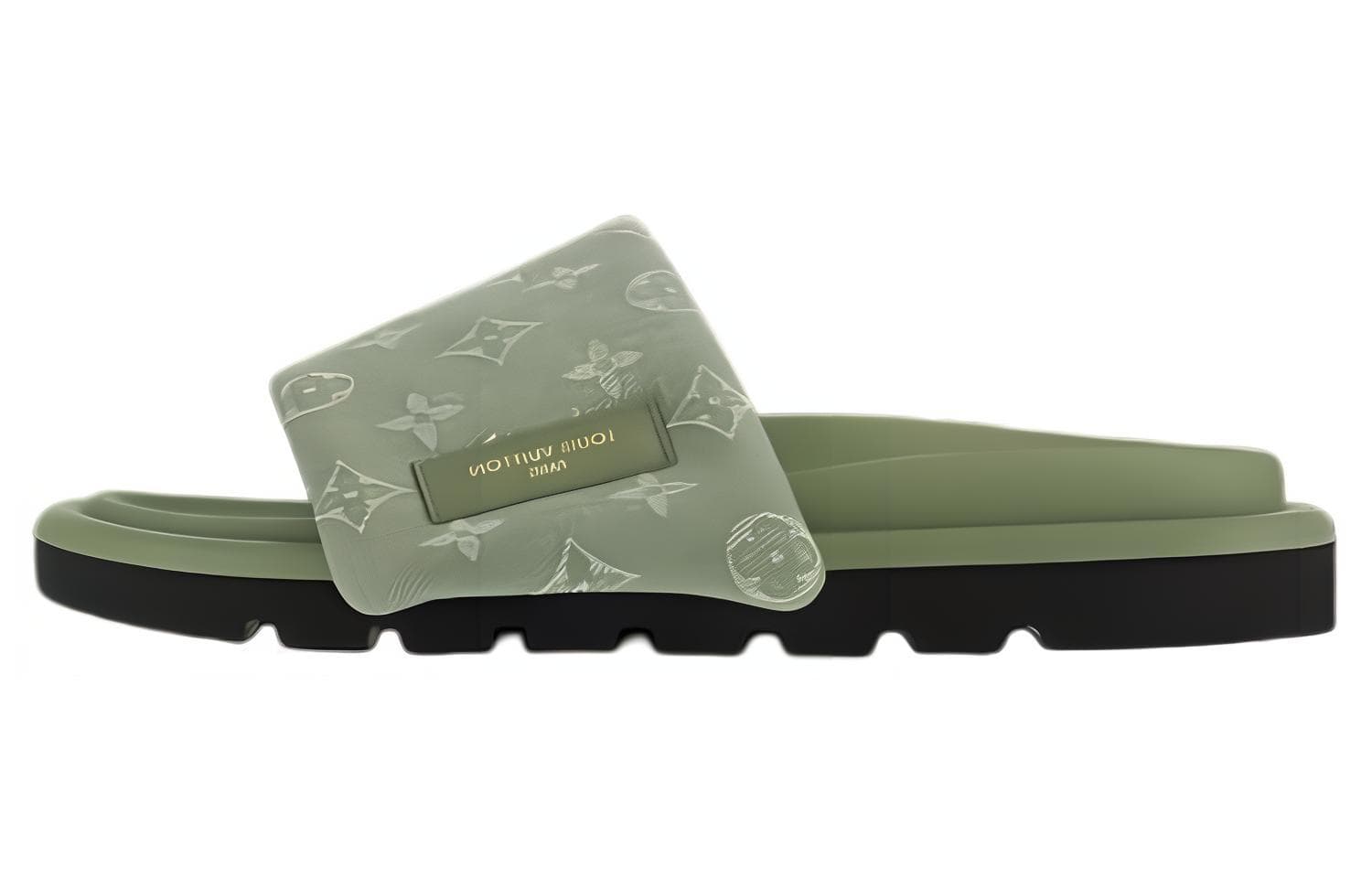 LOUIS VUITTON Pillow Slide Slippers Women's Green