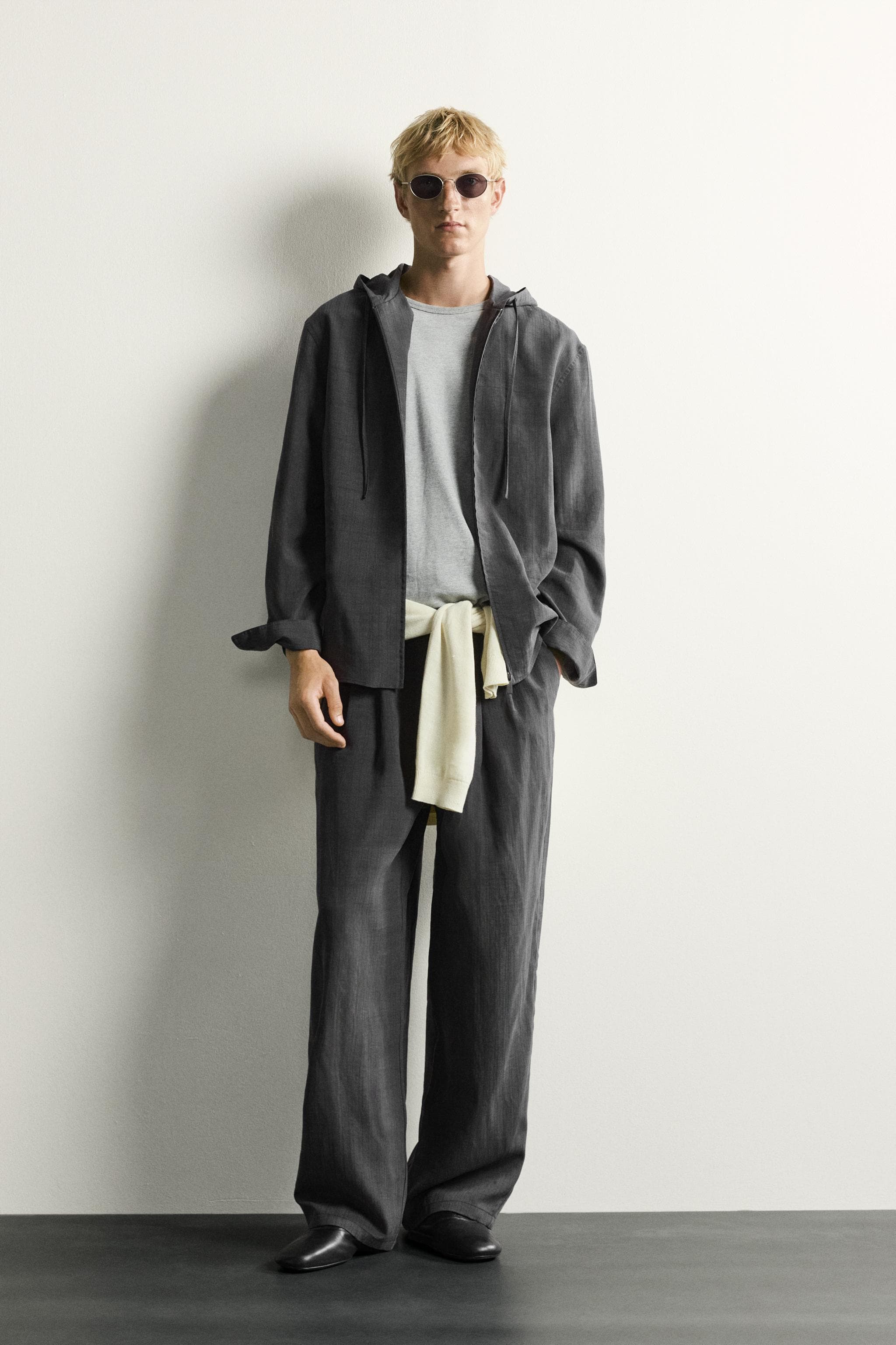 STRIPED RELAXED FIT FLOWING TROUSERS