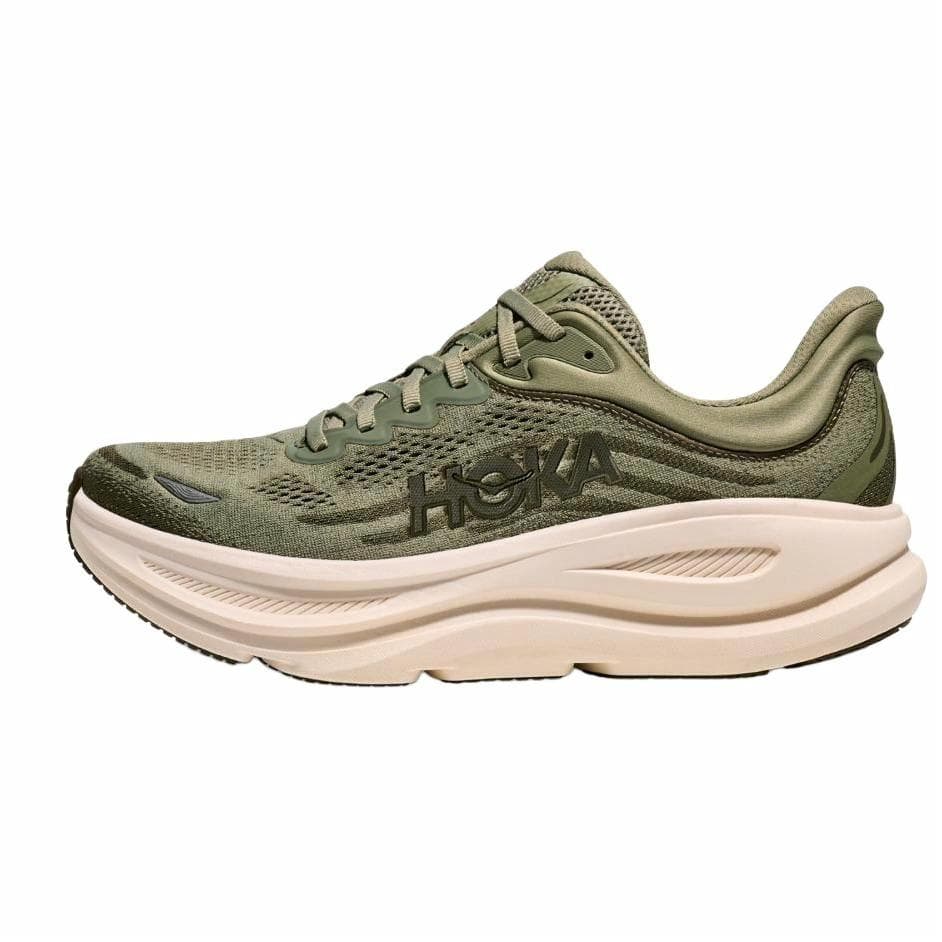 HOKA ONE ONE Bondi 9 Anti Slip Wear Resistant Low Top Running Shoes Men's Green