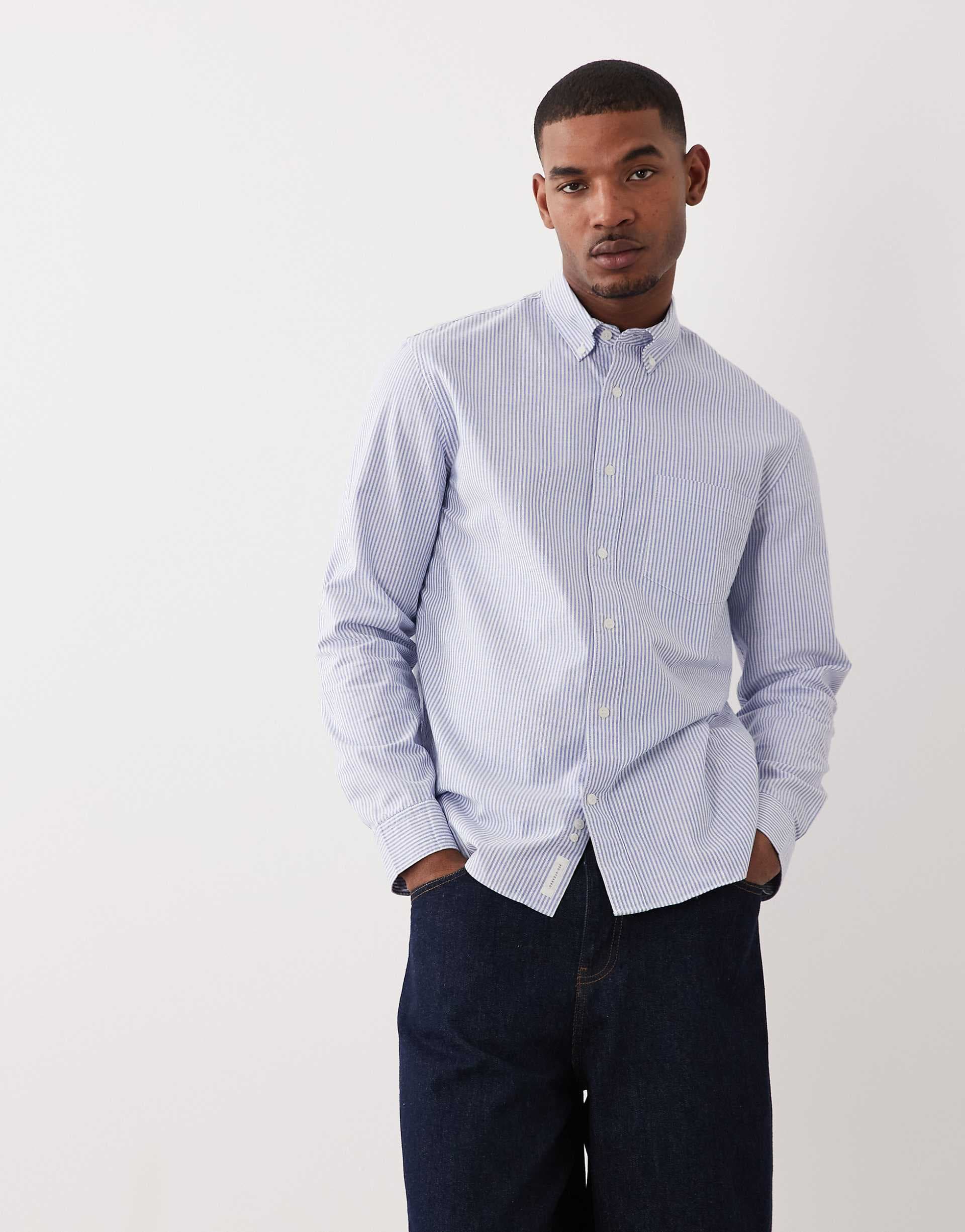 ARKET shirt in light blue stripes