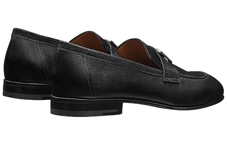 HERMES Men's Casual Shoes Men Low-Top Black
