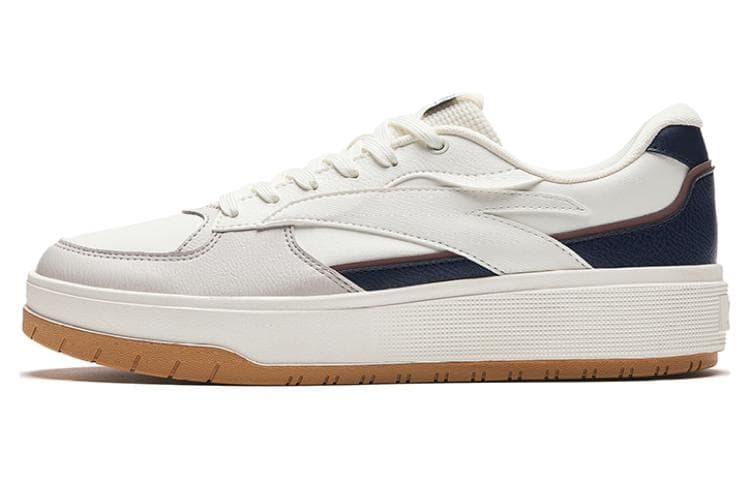 ANTA Skateboard Shoes Men Low-Top Ivory White/Light Gray/New Ink Blue