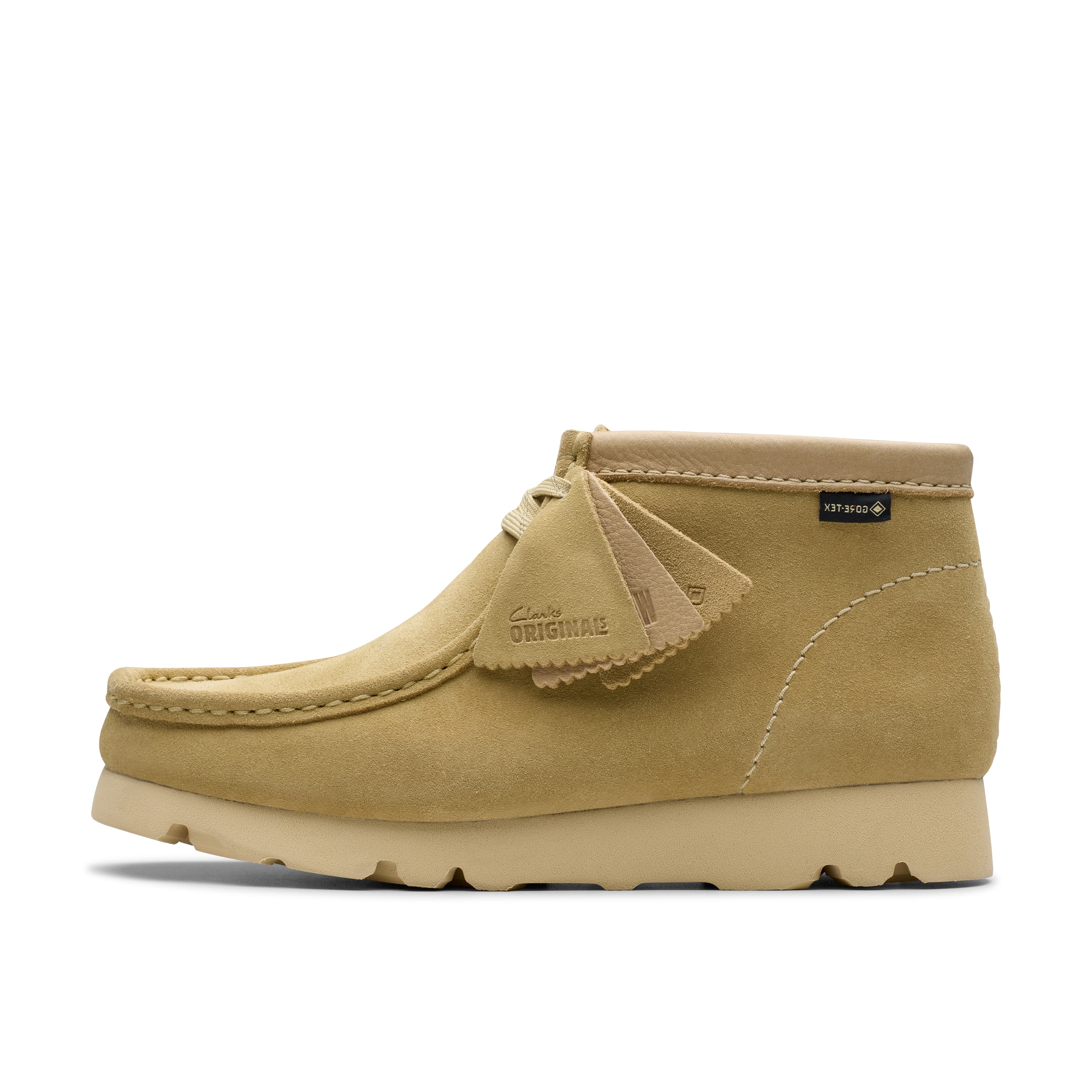Clarks Wallabee Suede Retro Casual Ankle Boots Women's Yellow