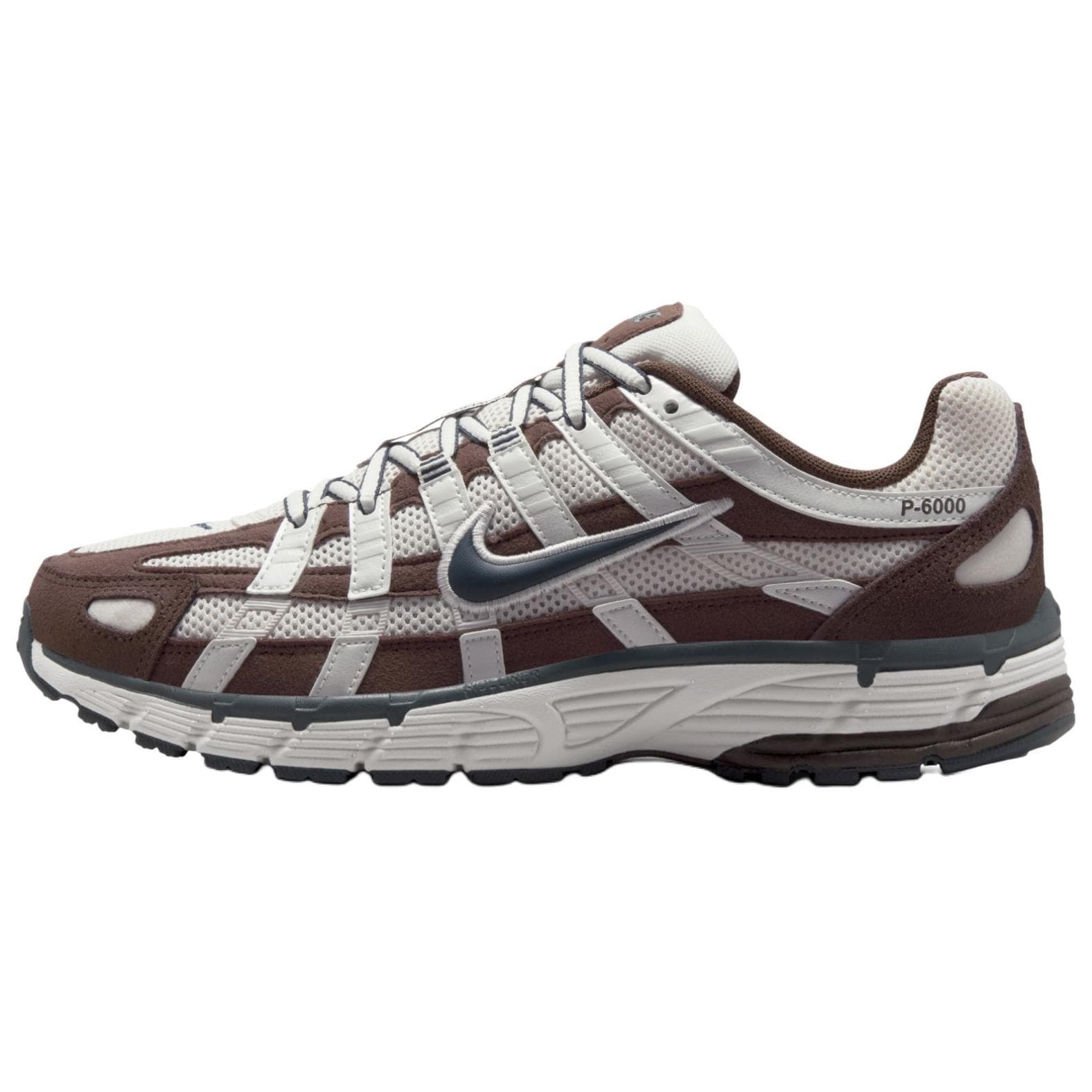 Nike P-6000 Anti-Slip Wear-Resistant Low-Top Casual Running Shoes Women's Brown White