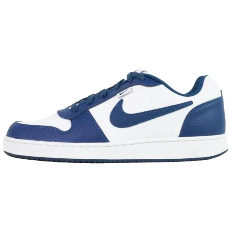 Nike EBERNON Anti Slip Wear Resistant Low Top Skateboard Shoes Men's White Blue