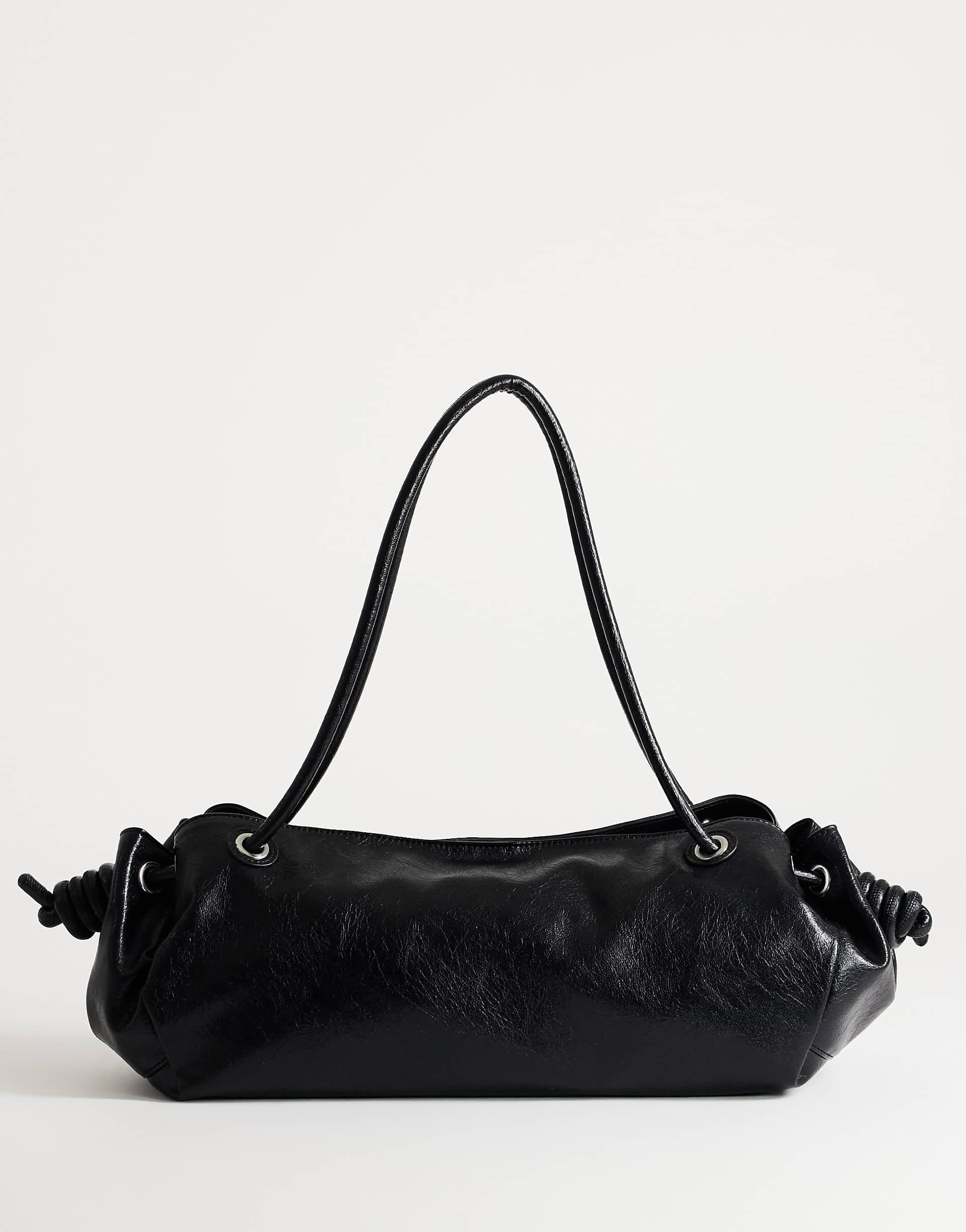 Topshop Maddie large shoulder bag in black