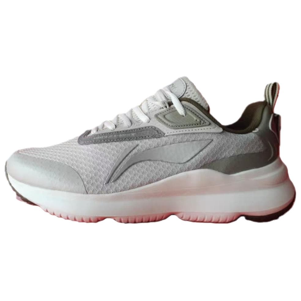 LiNing Round Toe Lace-Up Wear-Resistant Rebound Lightweight Low-Top Casual Shoes Men's White Green