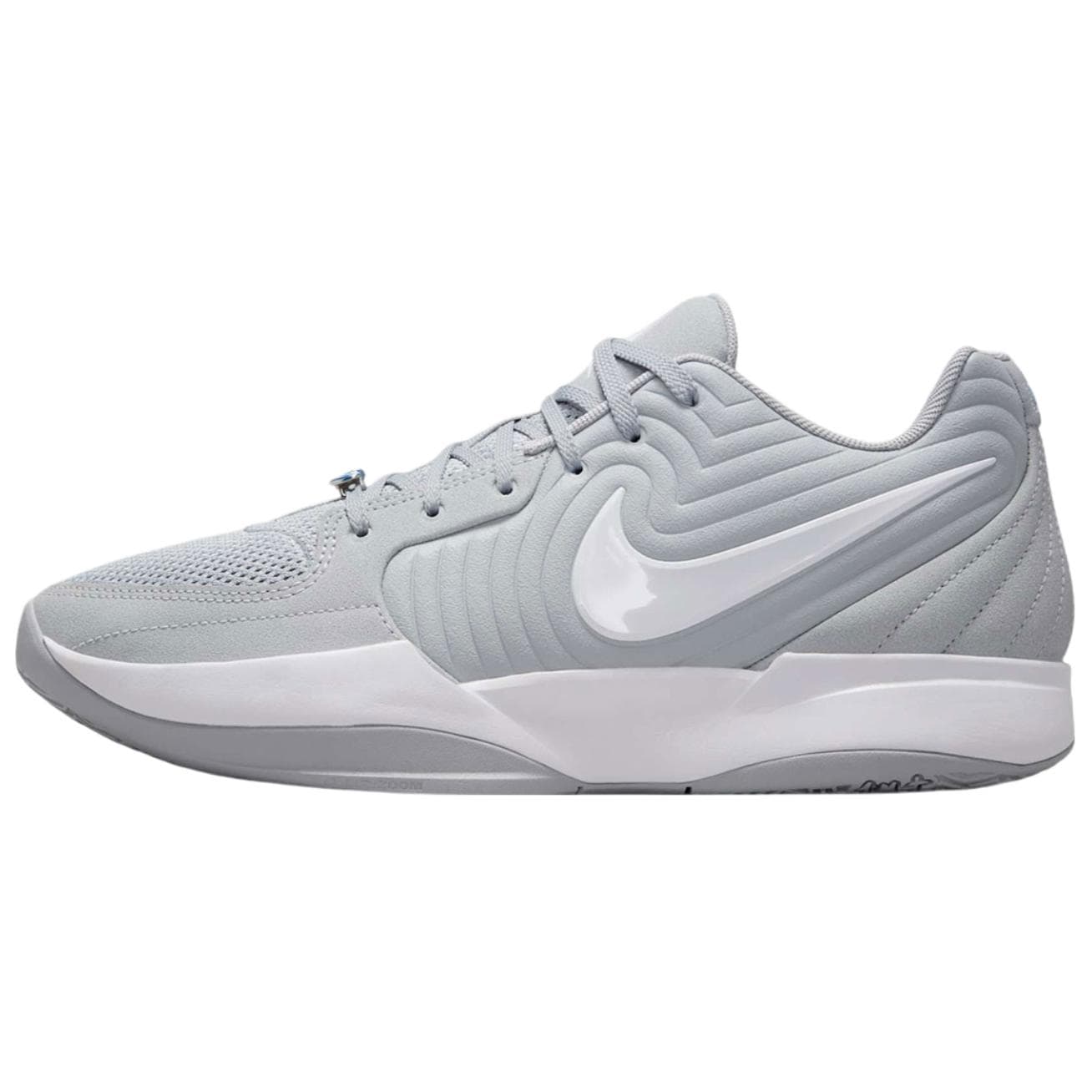 Nike Ja 2 Team Bank Versatile Comfortable Wear-Resistant Breathable Low-Top Basketball Shoes Unisex Grey White