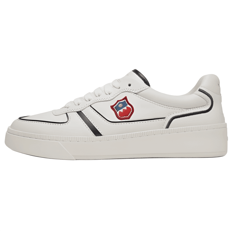 BALLY Raise Series Calfskin Round Toe Lace-Up Low-Top Skate Shoes Women's White