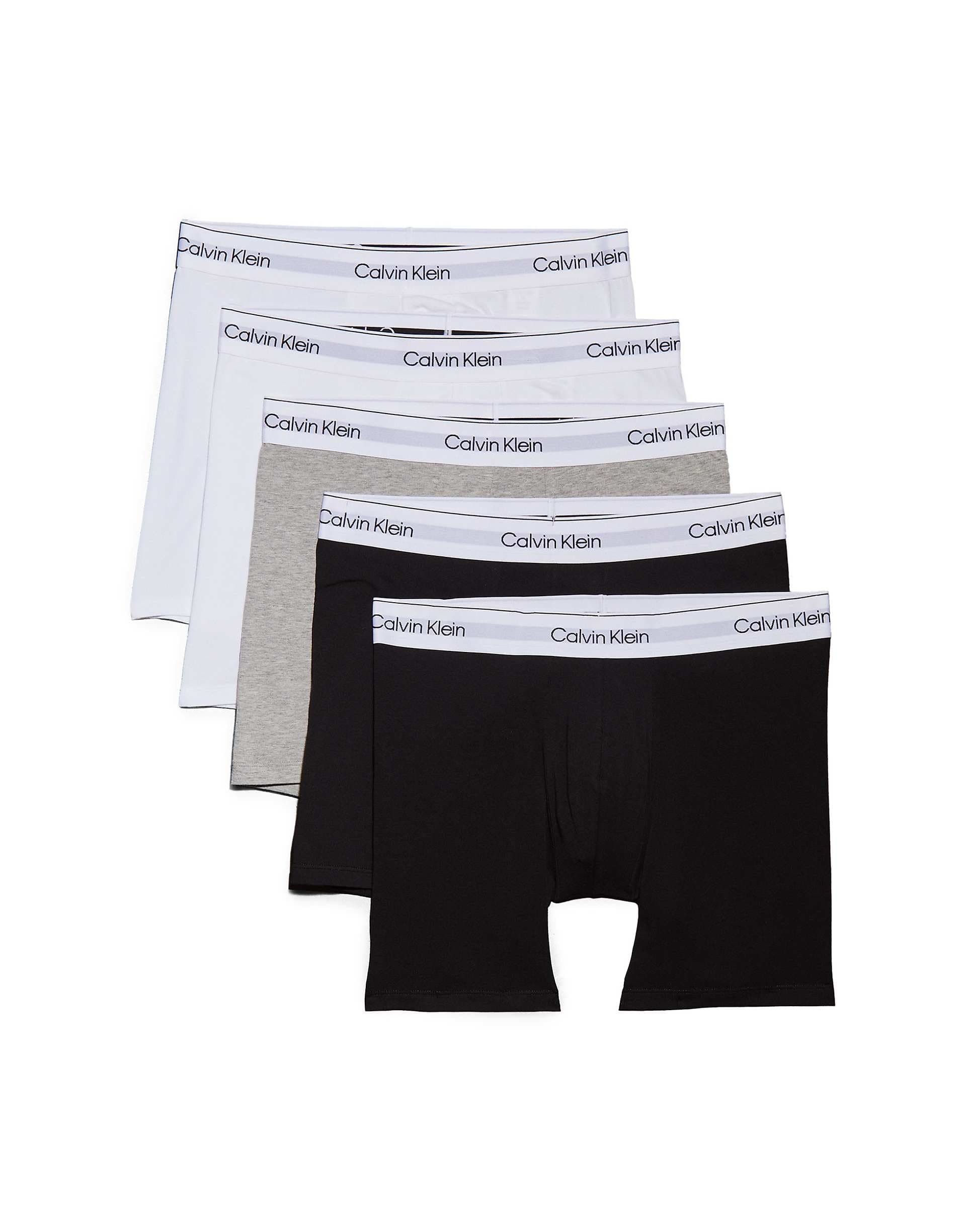 Calvin Klein Icon Cotton Stretch 5 pack boxer briefs in black/white/gray