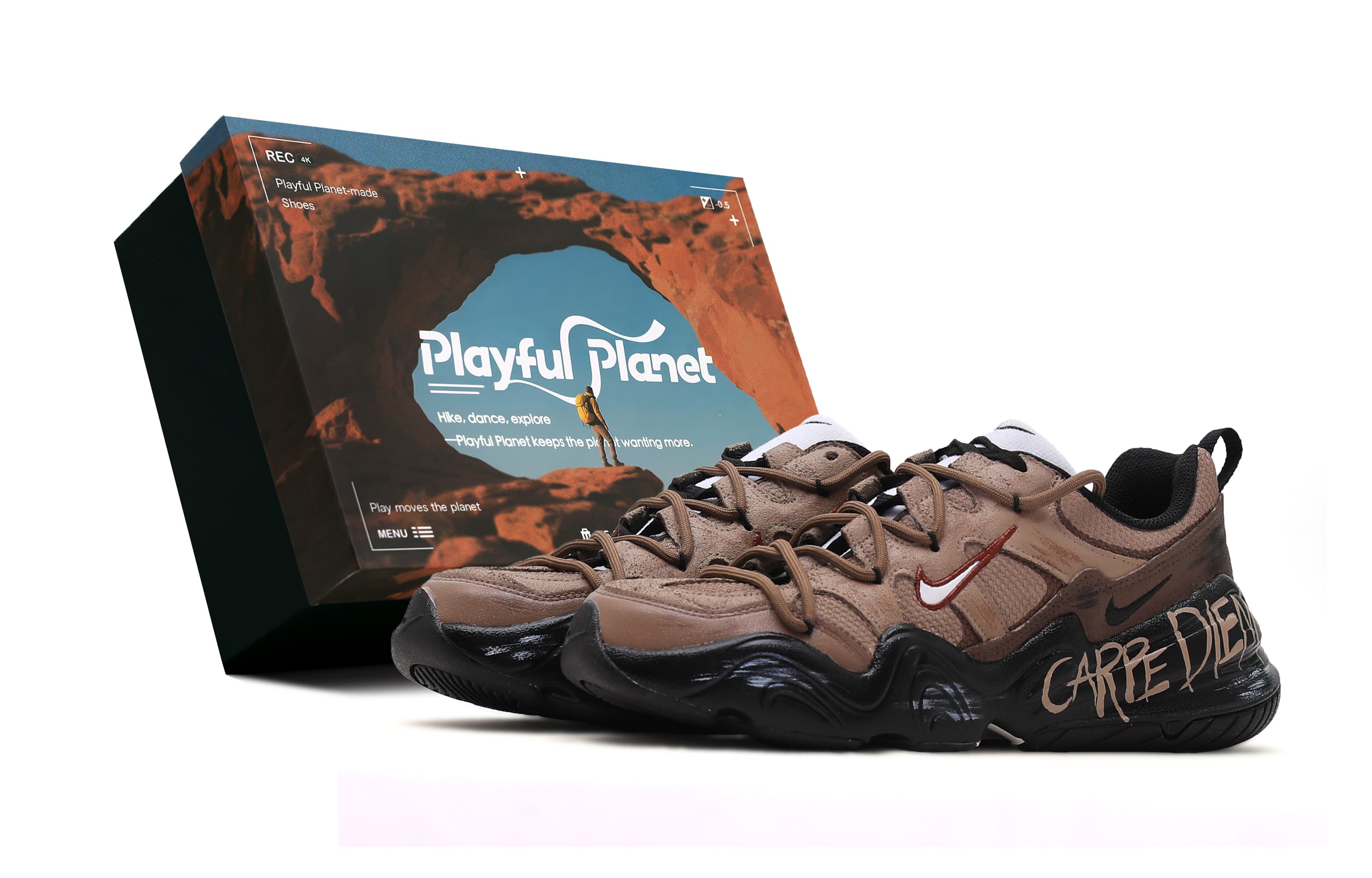 Nike Tech Hera 'Sandstorm' Desert Gift Box Edition Trendy Fashion Sport Versatile Low-Top Casual Shoes Women's