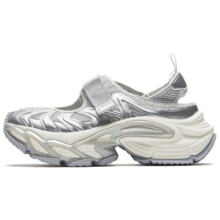 Anta 'Star Moon' Comfortable Versatile Wear-Resistant Height-Increasing Low-Top Casual Shoes Women's Silver