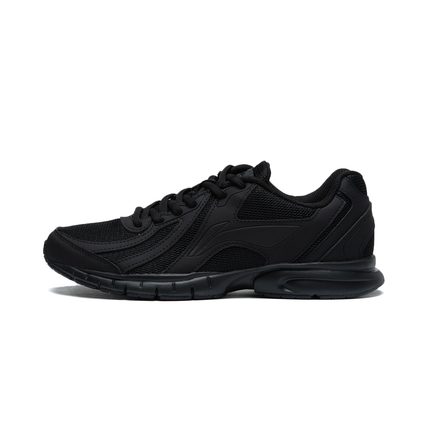 LiNing Shock Absorbers Slip Resistant Abrasion Resistant Lightweight Low top Casual Running Shoes Men's Black