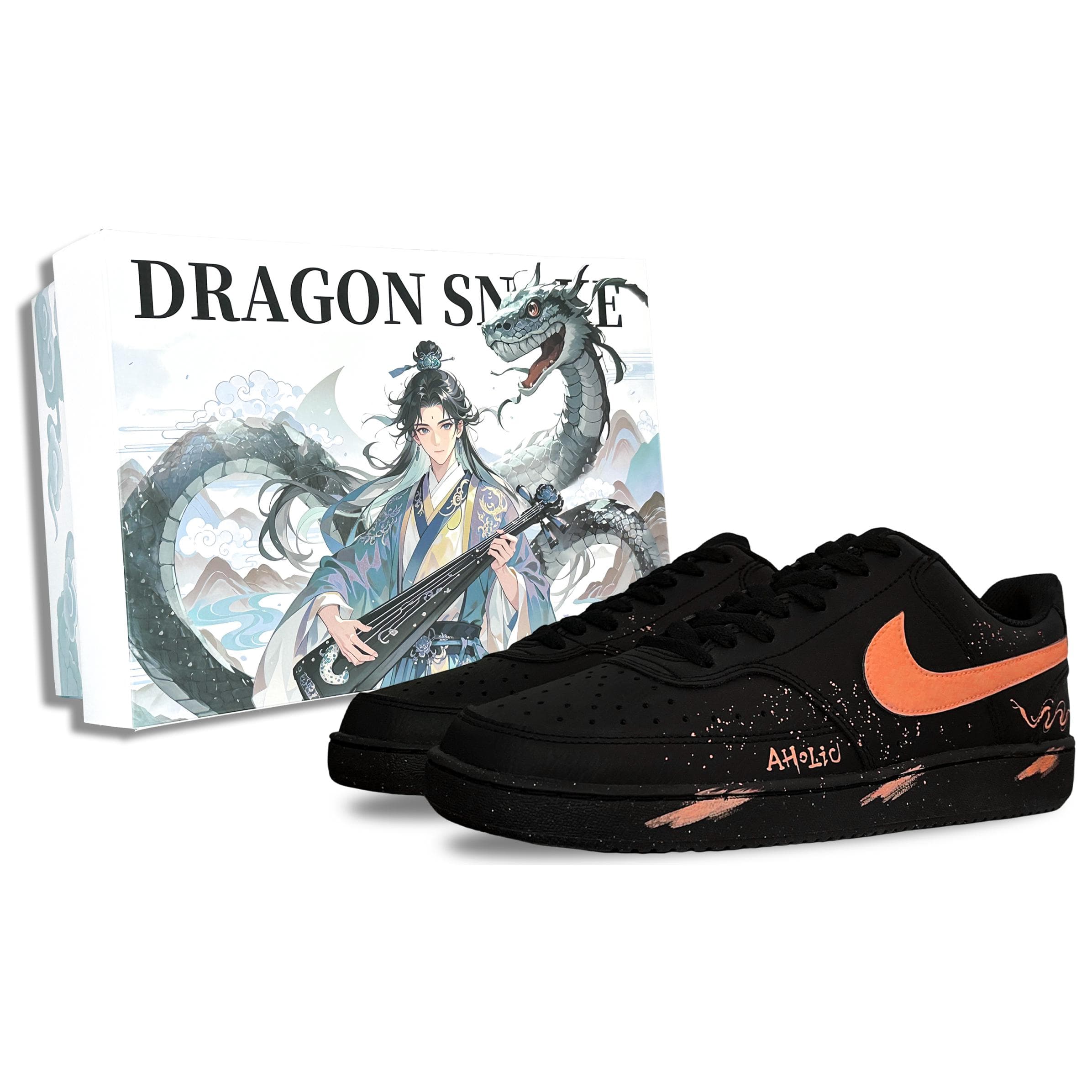 Nike Court Vision Low Skateboard Shoes Unisex Low-Top Orange