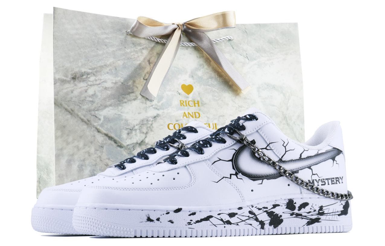 Nike Air Force 1 Skateboard Shoes Men Low-Top Black