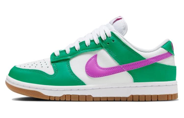 Nike Dunk Low White Stadium Green Fuchsia Women's
