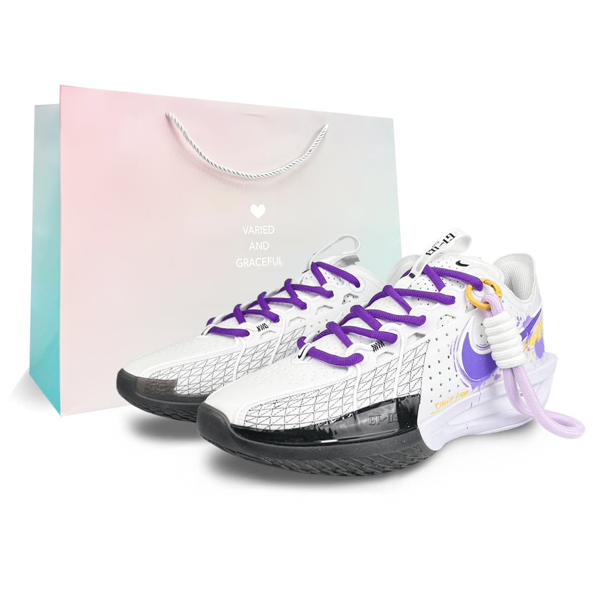Nike Air Zoom G.T. Cut 3 Wear-Resistant Rebound Slip-Resistant Cushioning Low-Top Basketball Shoes Men's Purple
