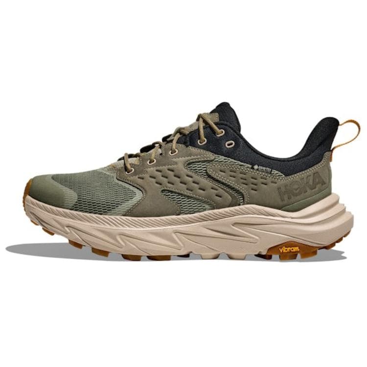 HOKA ONE ONE Anacapa 2 Low Gore-Tex Comfortable Versatile Slip-Resistant Wear-Resistant Low-Top Hiking Shoes Men's Dark Green