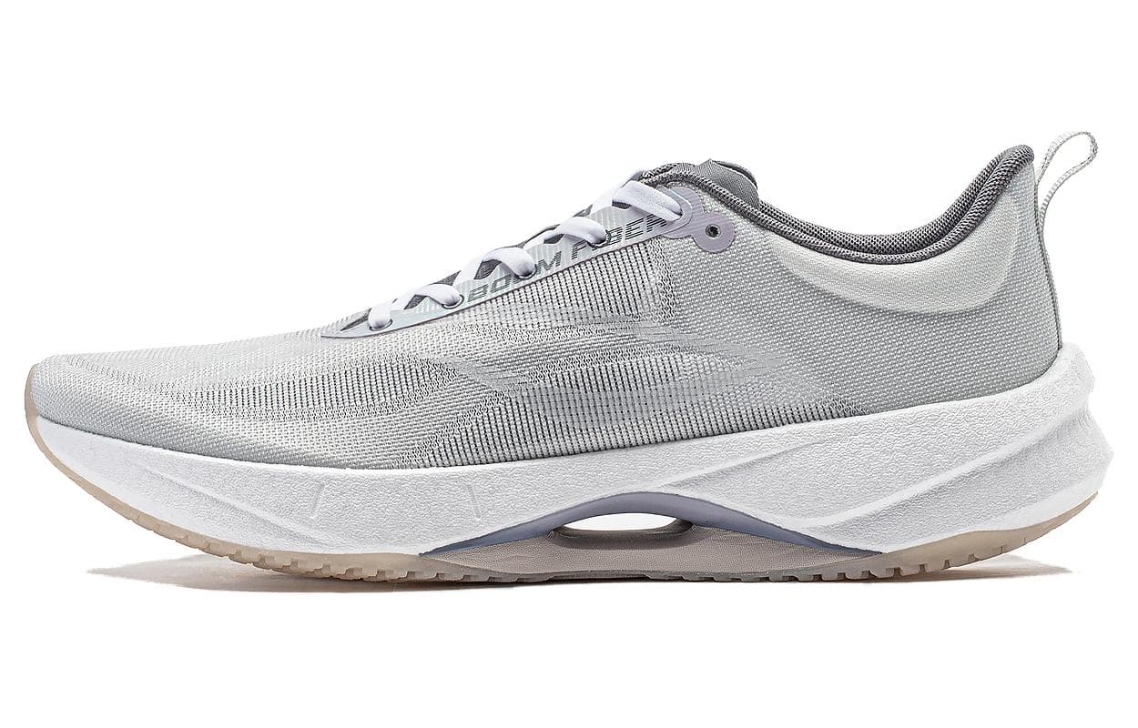 LiNing Super Light 21 Cushioned Slip Resistant Abrasion Resistant Breathable Low Top Casual Running Shoes Men's Gray