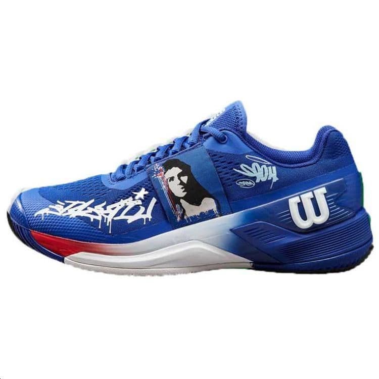 Wilson Rush Pro 4.0 Hope Slip-Resistant Low-Top Tennis Shoes Men's Blue