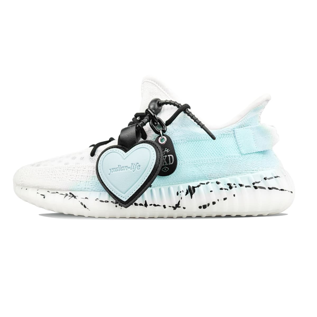 adidas originals Yeezy Boost 350 V2 'Mei Gege' Divine Cyan Graffiti Ice Cream Cushioned Slip-Resistant Wear-Resistant Breathable Lightweight Low-Top Casual Shoes Unisex Yellow-Cyan