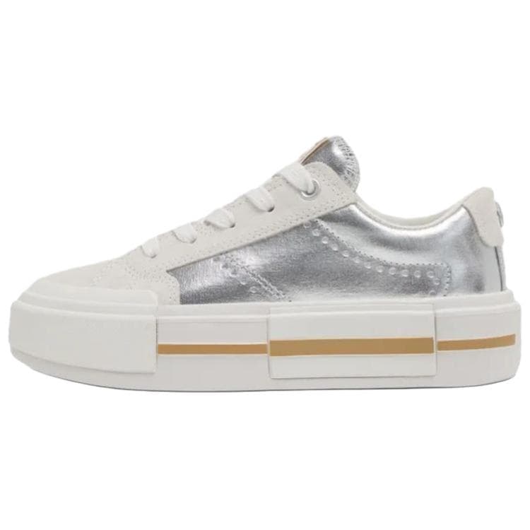 Converse All Star Canvas Comfortable Versatile Slip-Resistant Wear-Resistant Low-Top Sneakers Unisex Silver White