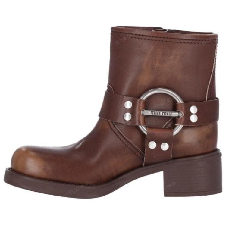 MIU MIU Ankle Boots Women's Brown