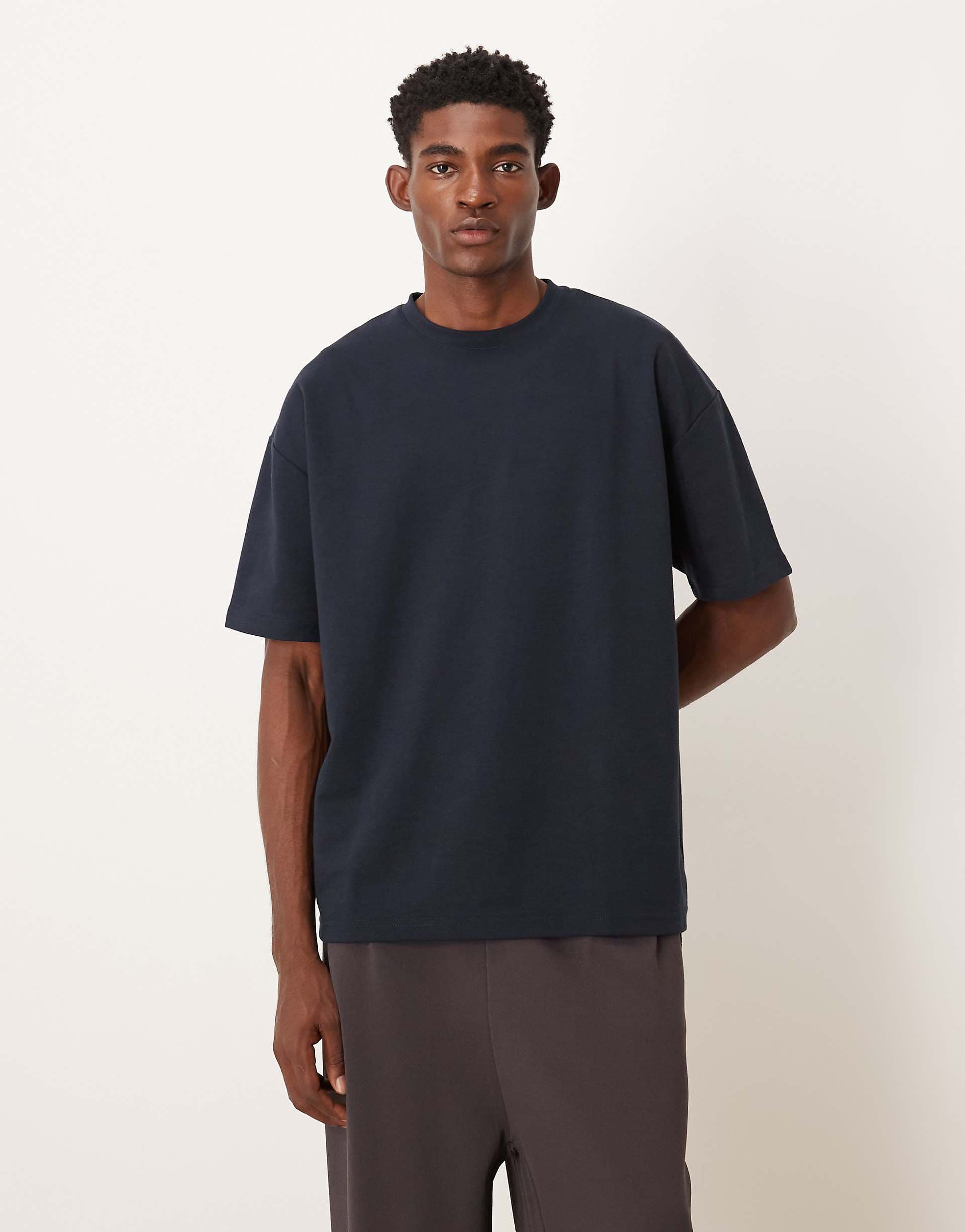ASOS DESIGN breatheMAX™ heavyweight oversized T-shirt in navy