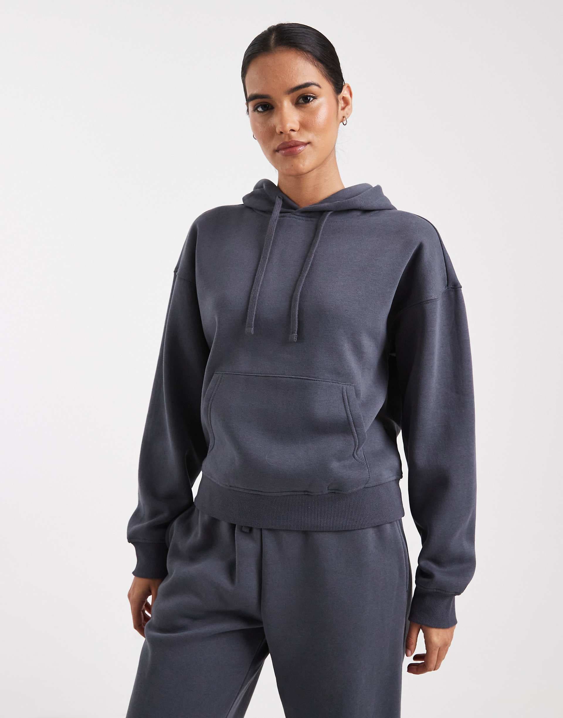 ONLY jersey hoodie in blue - part of a set