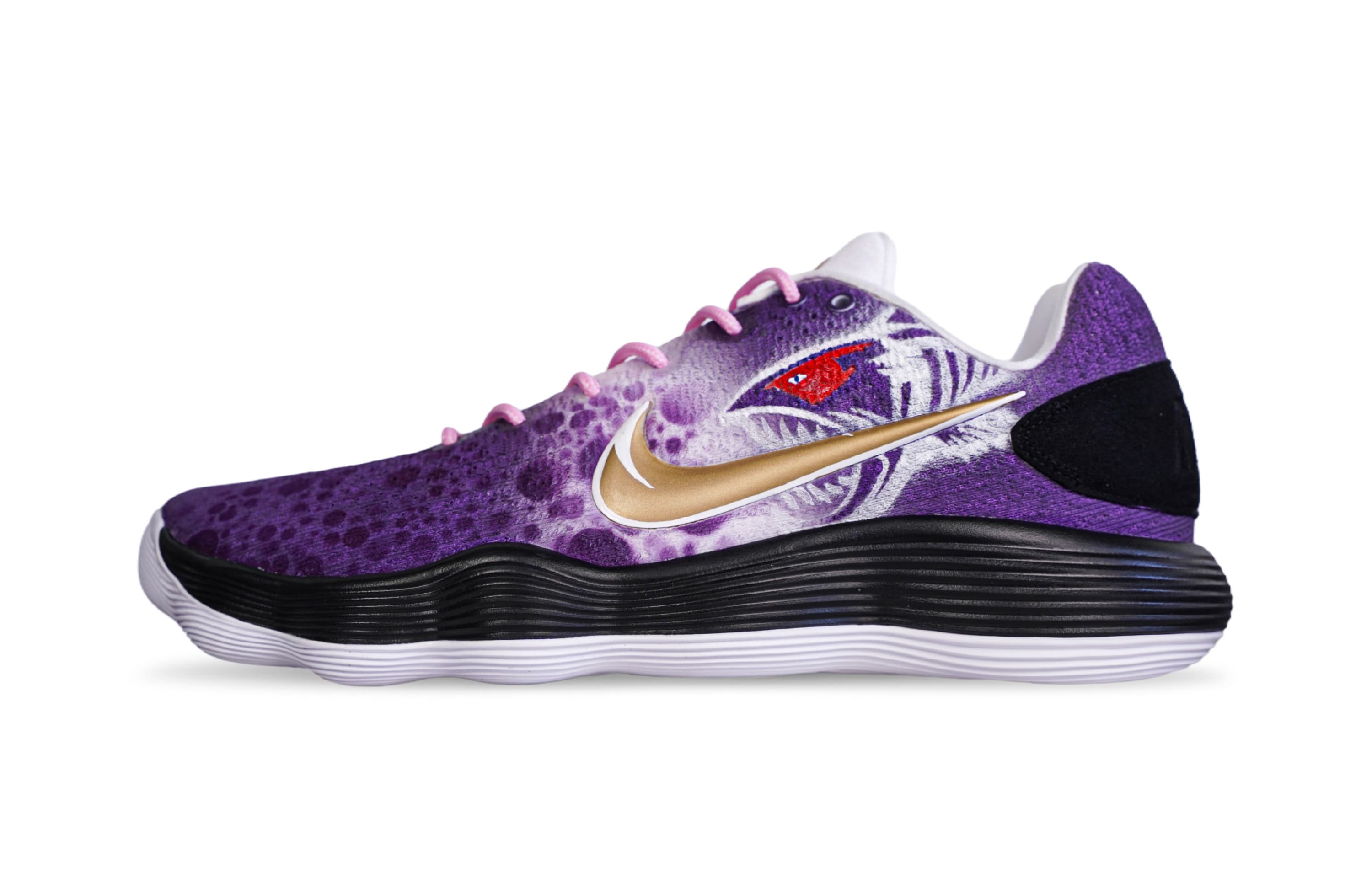 Custom Nike Hyperdunk 2017 'Manta Ray' Gradient Low-Top Basketball Shoes Unisex Purple