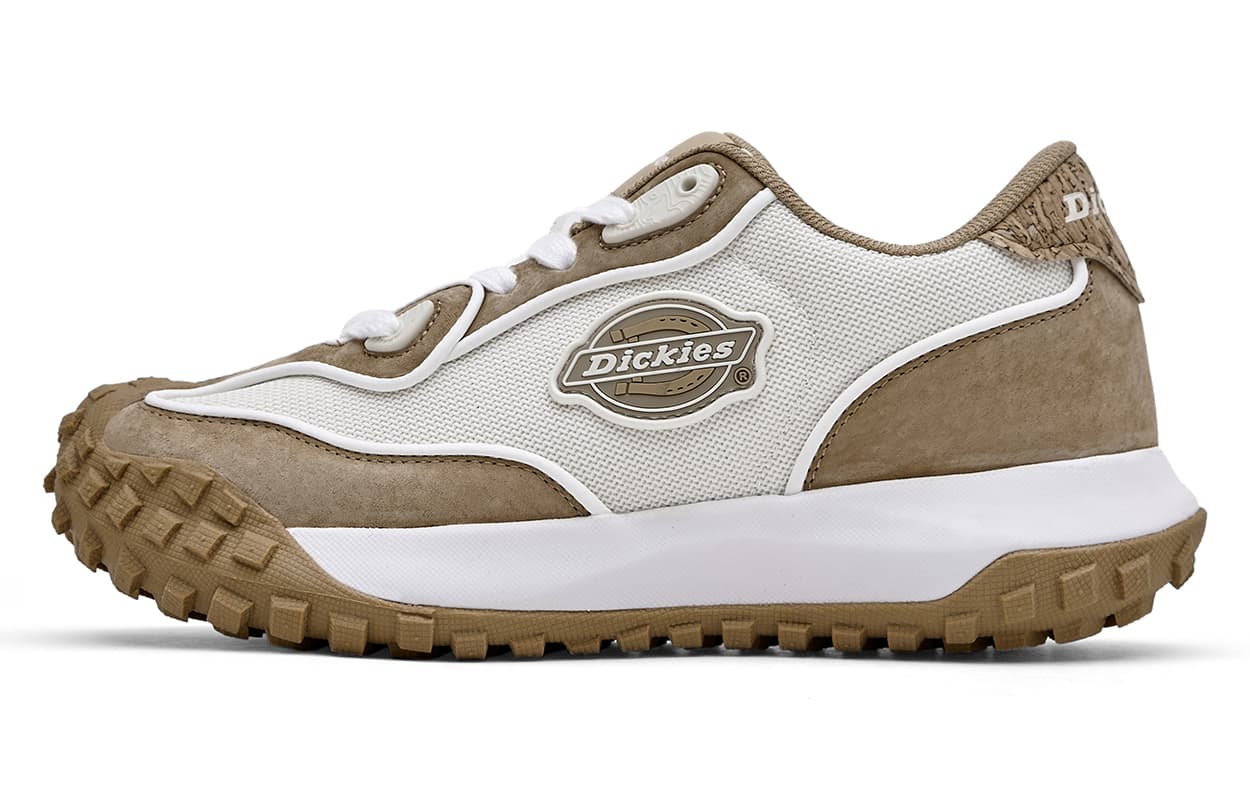 Dickies Patchwork Retro Low-Top Casual Shoes Men's White/Brown