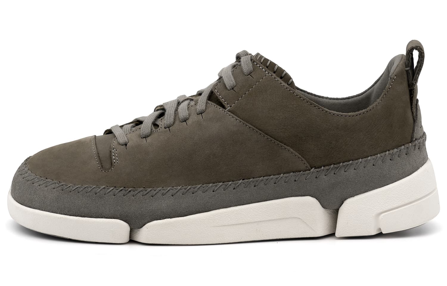 Clarks Cow Leather Lightweight Comfort Tri-Tread Unisex Casual Shoes Men's Gray