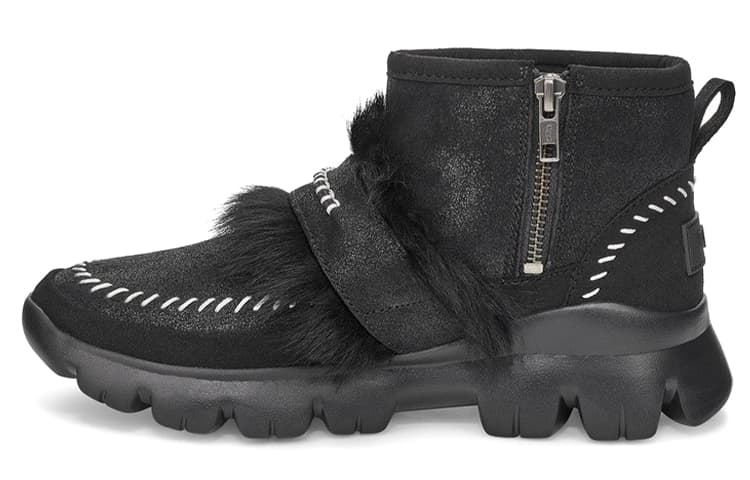 UGG Fluff Punk Ankle Boot 'Black' Women's
