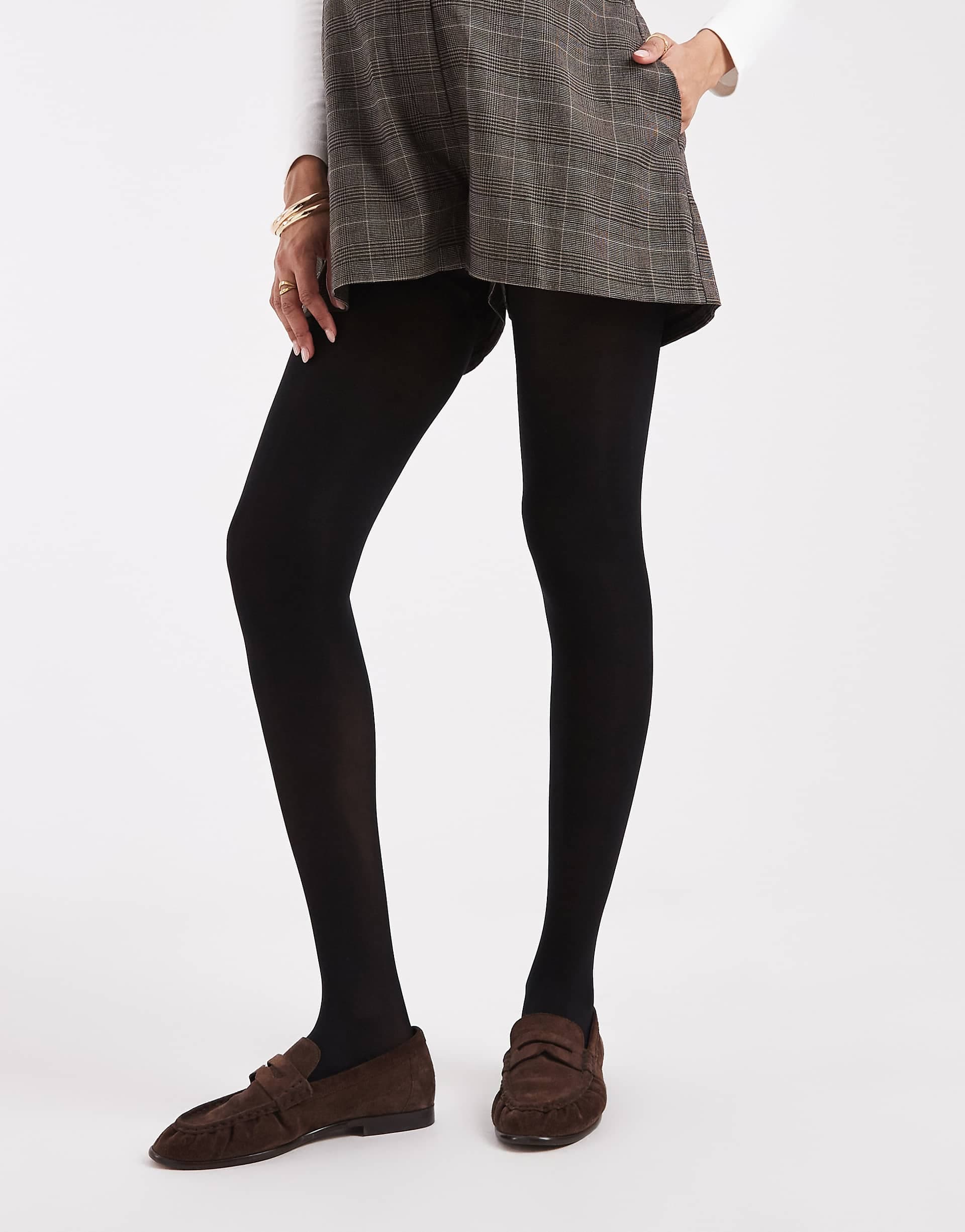 ASOS DESIGN Maternity 50 denier tights in black with improved fit