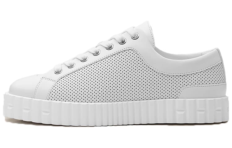 HERMES Cross Low Top Stylish Skateboarding Shoes Women's White