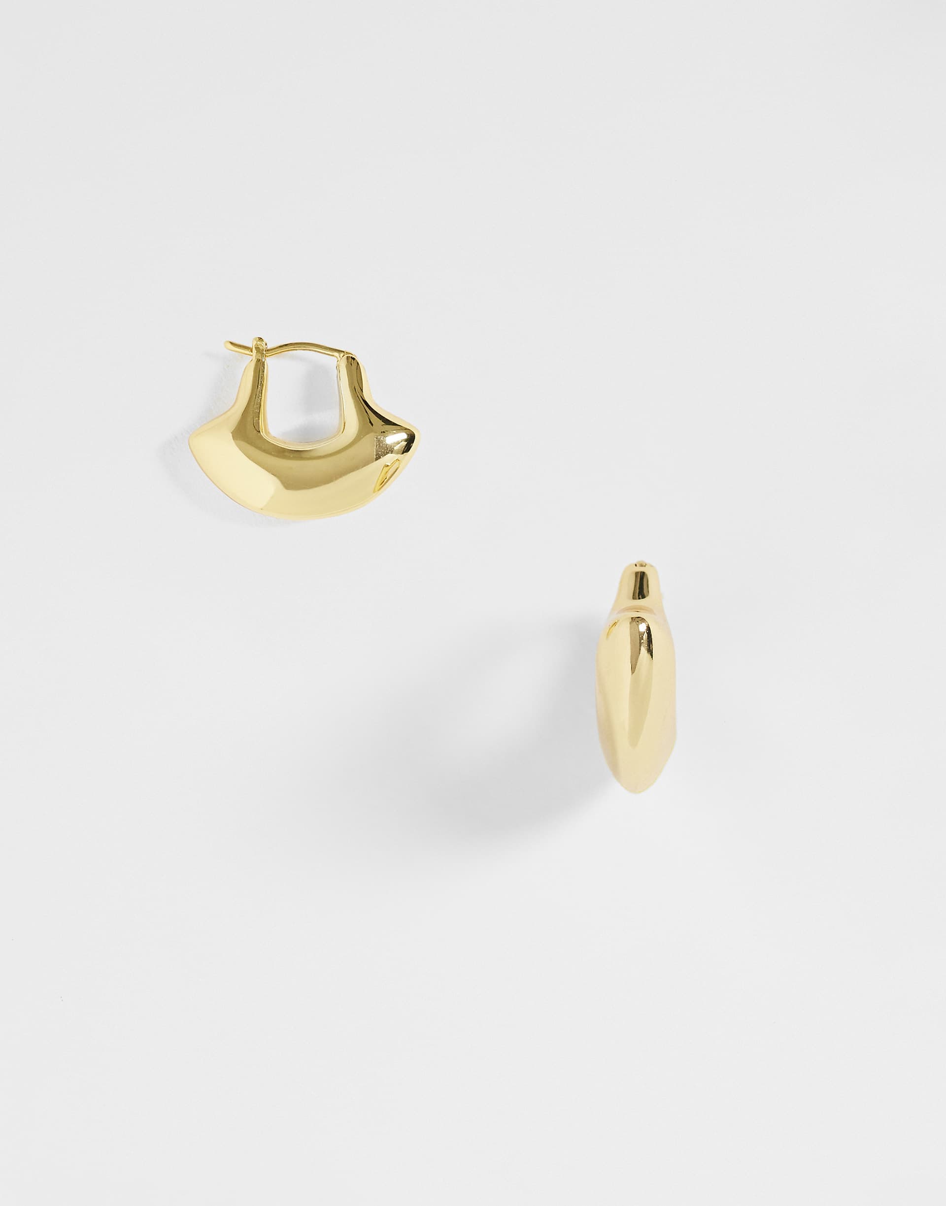 ARKET curved triangle hoop earrings in gold