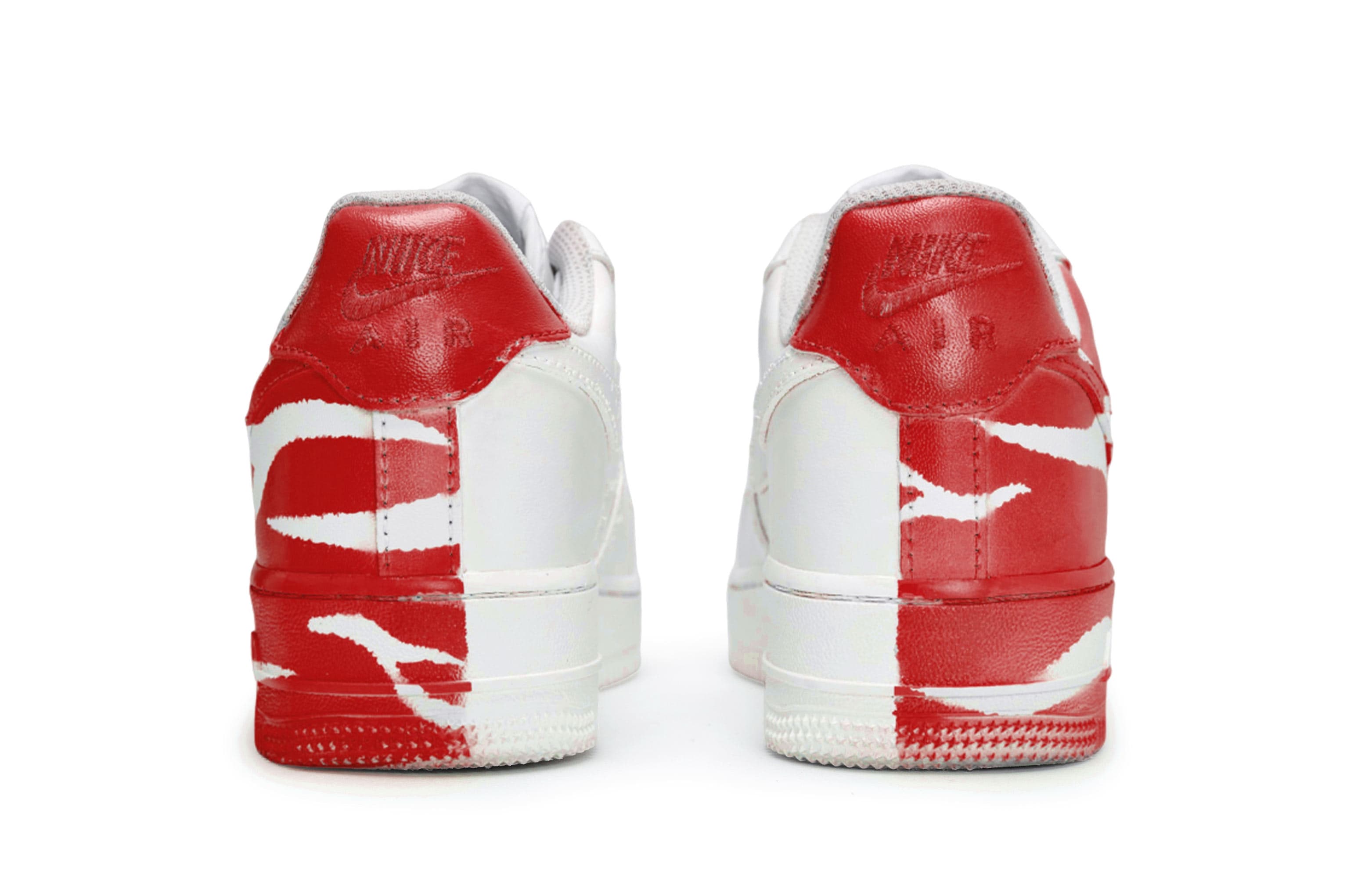 Nike Air Force 1 811 Manufacture Cloudy Red Special Shoe Box Slip-Resistant Low-Top Skateboard Shoes Unisex White Red