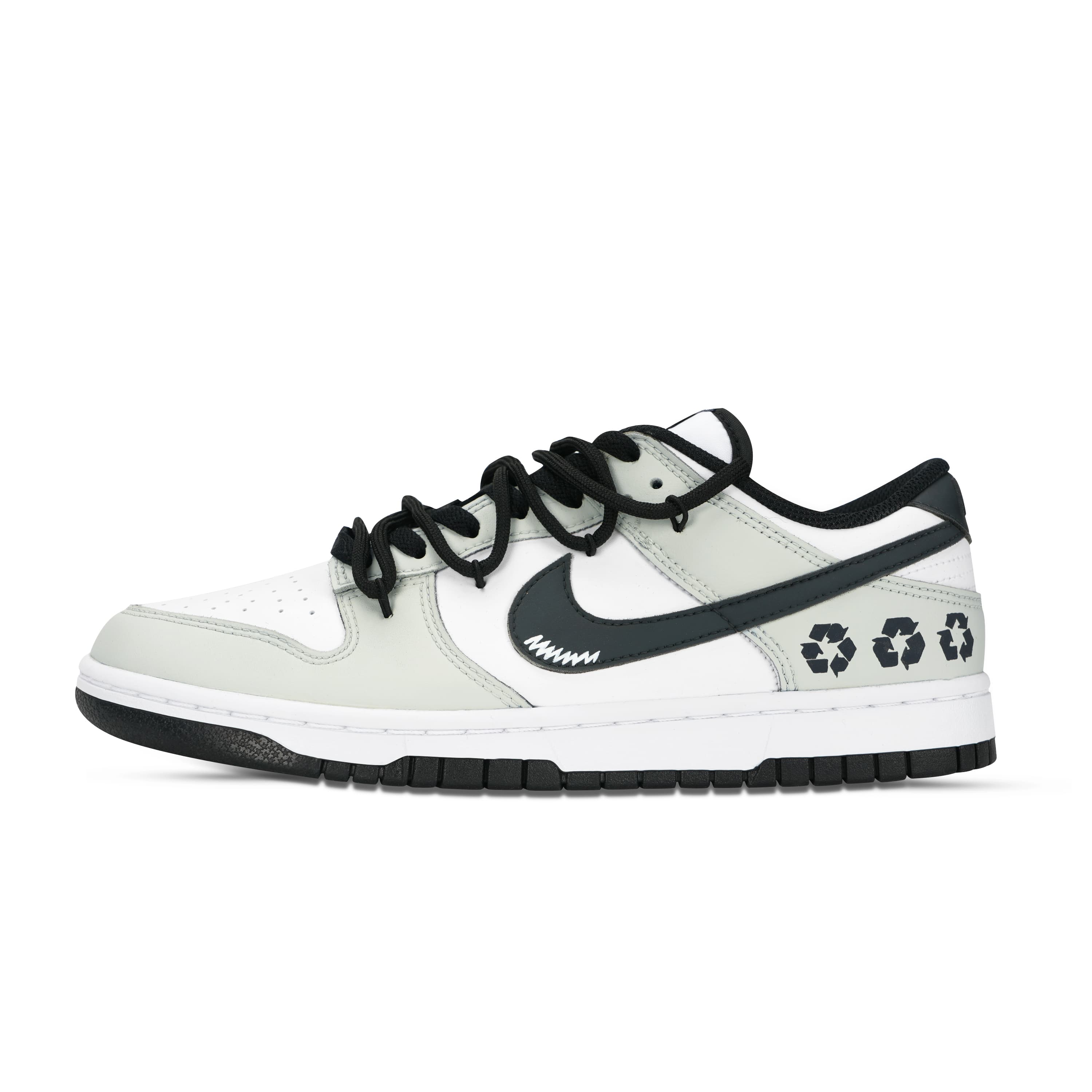 Custom SneakersNike Dunk 'Black White Panda' Recycled Loop Fresh Versatile Premium Niche Long-Termism Wear-Resistant Slip-Resistant Low-Top Skate Shoes Unisex Light Green